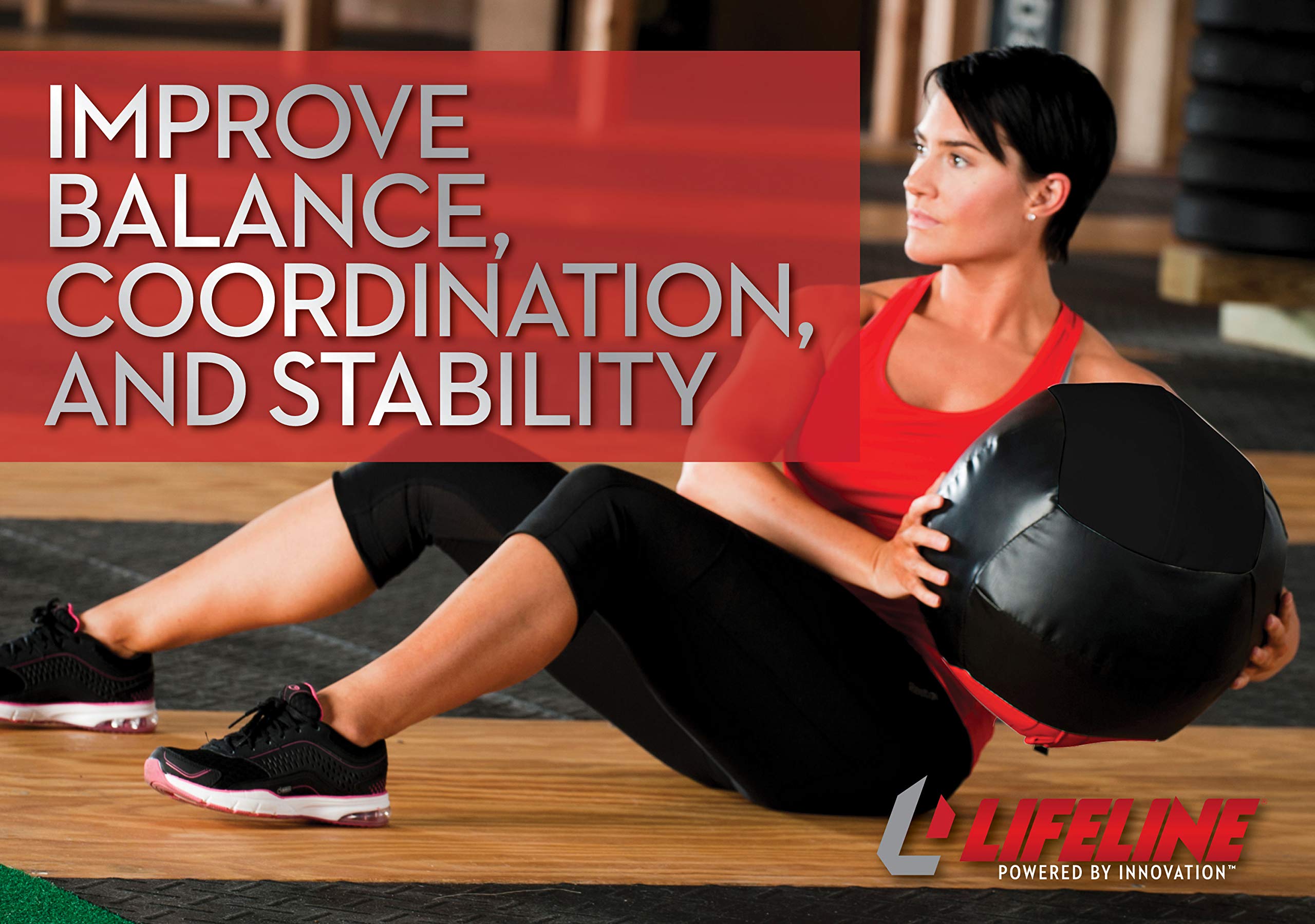 Lifeline Fitness Wall Ball - High Density Medicine Ball for CrossFit, Strength Training & Functional Workouts - Perfect for Home Gym, HIIT & Group Fitness Classes