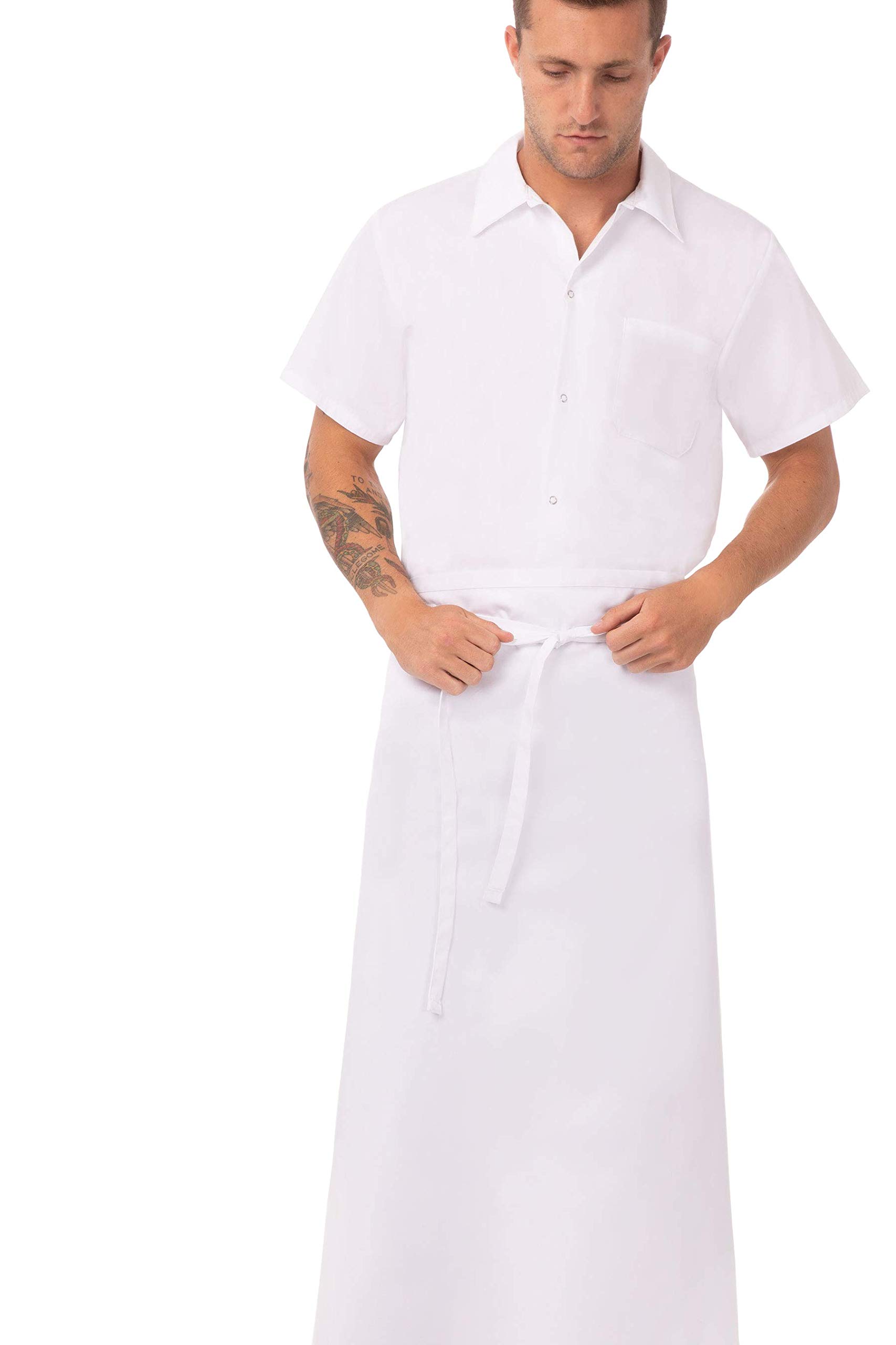 Chef Works Unisex Full-Length Professional Chef Apron - Durable Kitchen Apron for Cooking, Baking & BBQ - Perfect for Chefs, Home Cooks & Restaurant Staff