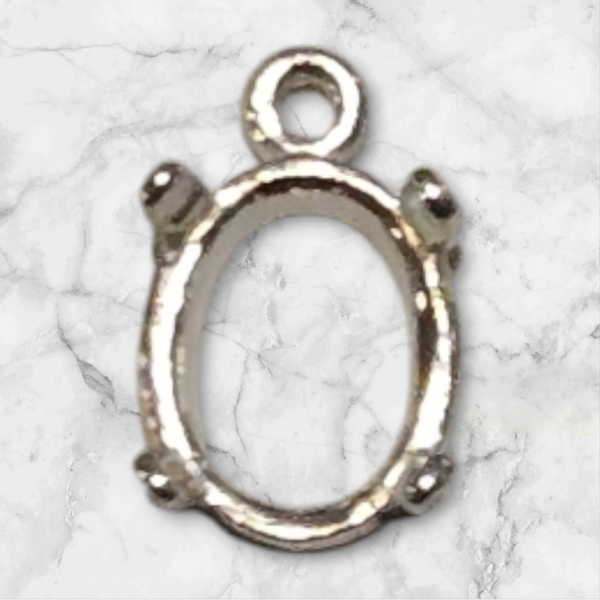 5x3mm & 9x7mm Shallow Oval Sterling Silver or 14k Gold Pendant & Earring Settings - Dangle Jewelry Findings for Handmade Necklaces & Earrings (Item# 166 150/146 150)