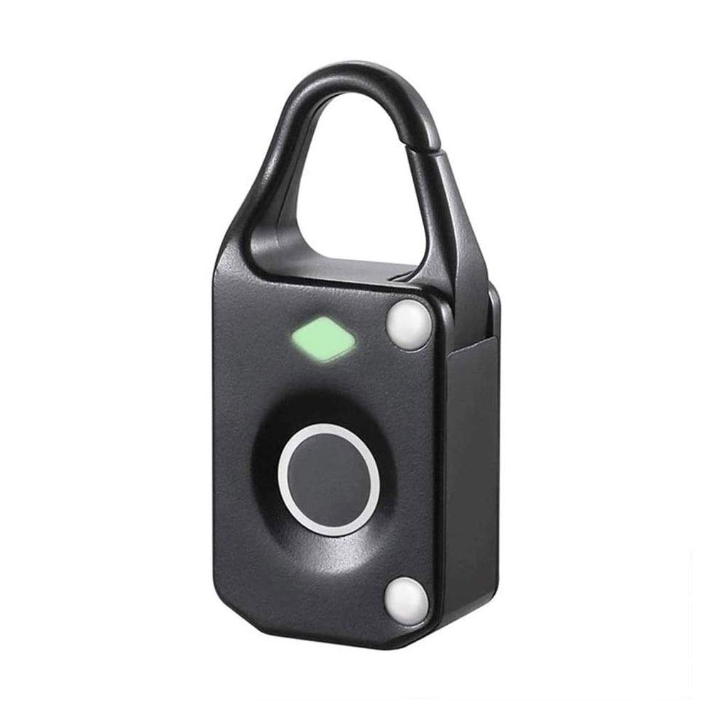 Huixinliang Biometric Fingerprint Padlock - Keyless Digital Lock with USB Rechargeable, Water Resistant & Secure Thumbprint Technology for Gym Locker, School Backpack, Travel Luggage & Sports Equipment Protection
