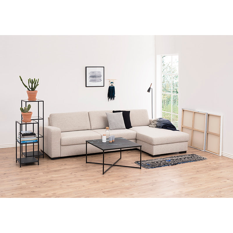 KOLINA 80cm Black Glass Coffee Table - Modern Living Room Centerpiece for Home Decor & Entertainment Spaces