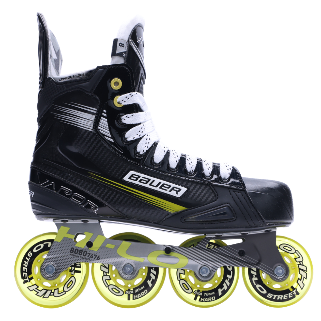 Bauer Vapor X3 Junior Roller Hockey Skates - Lightweight & Durable for Youth Hockey Players - Perfect for Street & Rink Hockey Games