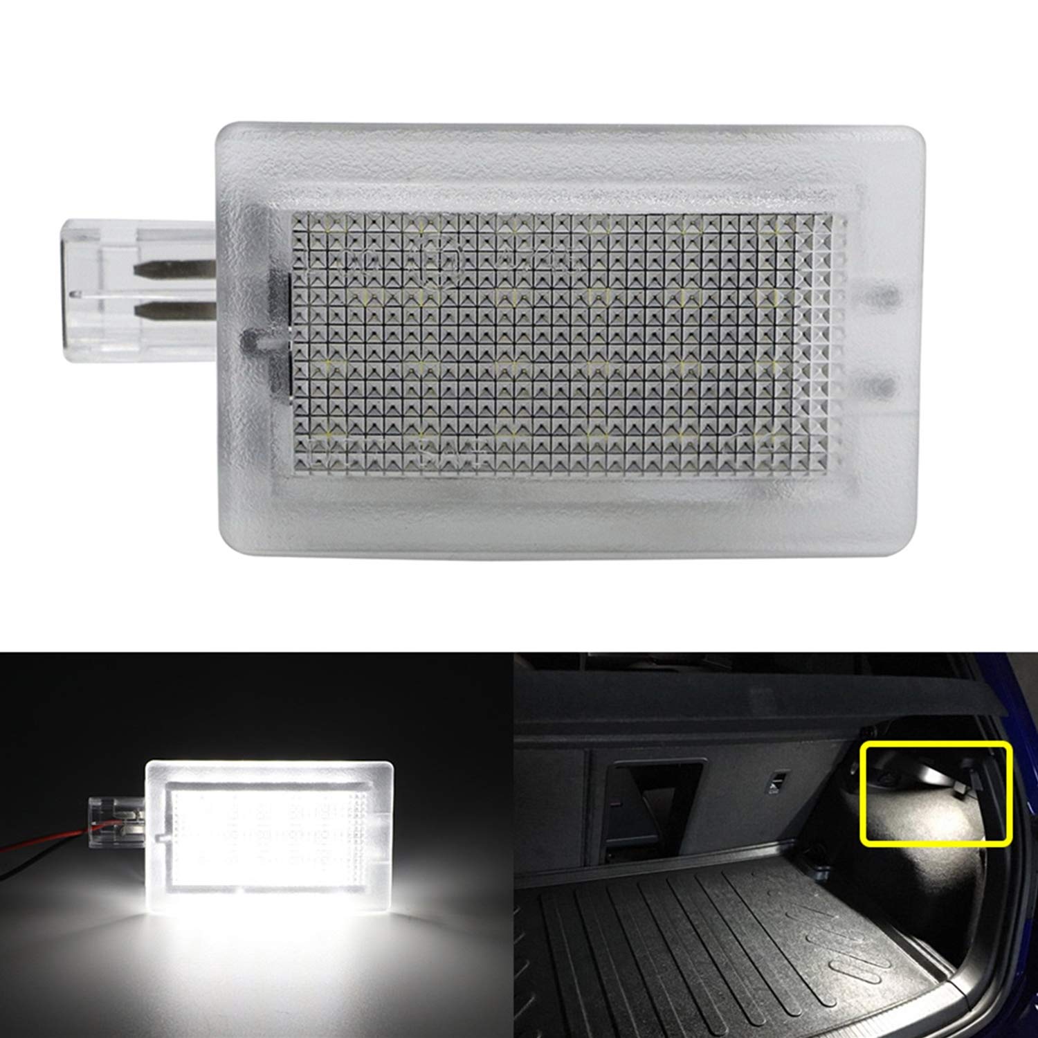 NSLUMO LED Door Courtesy Light & Trunk Lamp for Dodge Charger Challenger Dart Chrysler 200 300 - Xenon White 6000K LED Interior Lighting - Perfect for Footwell, Luggage Compartment & Nighttime Visibility