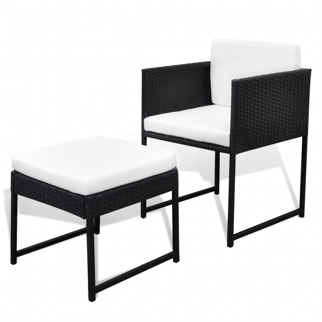 Tidyard Modern 8-Person Outdoor Dining Set - 9-Piece Patio Furniture with Tempered Glass Table & Black Poly Rattan Chairs - Perfect for Garden, Backyard, and Poolside Entertaining