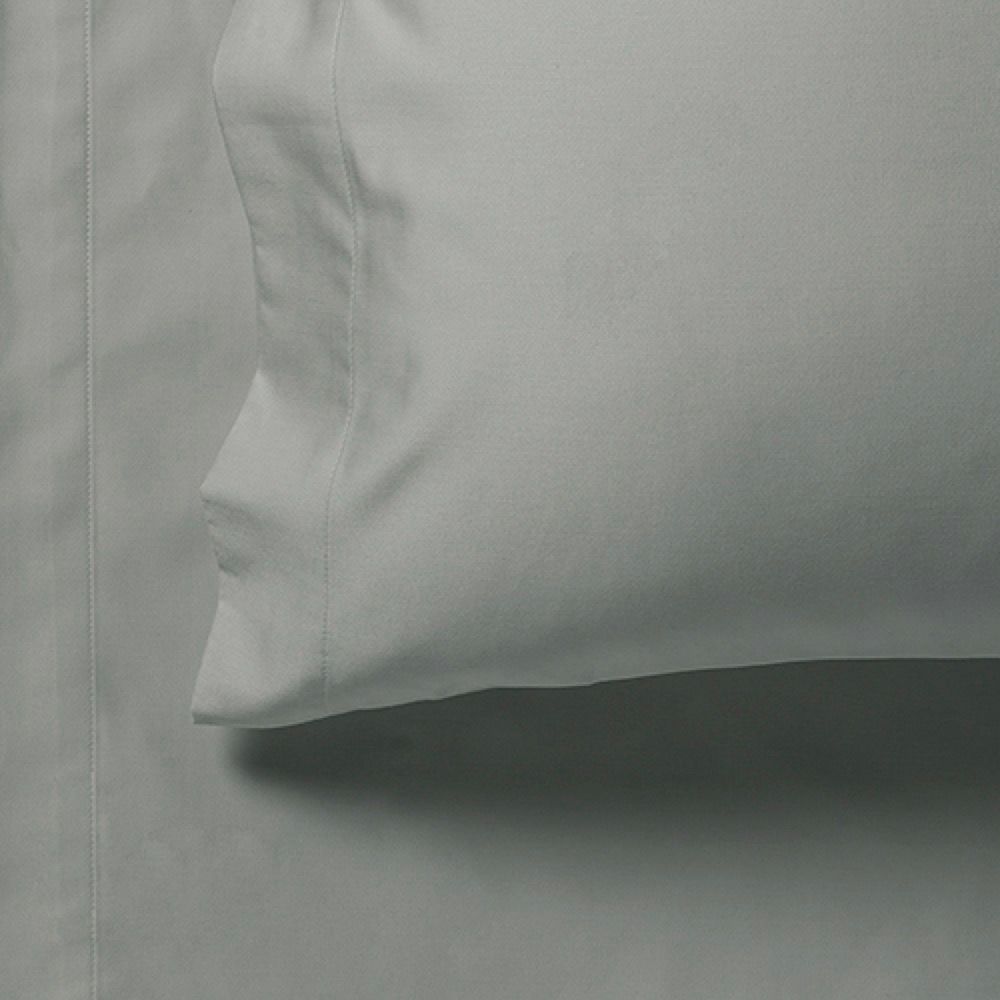 1000TC Ultra Soft Fitted Sheet & Pillowcase Set - King Single Size Bed Sheets - Premium Grey Cotton - Perfect for Guest Rooms, Dorms & Cozy Bedrooms