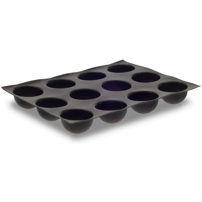 Flexipan Half Spheres Silicone Baking Mold - 12 Cavity Non-Stick Sphere Cake Pan for Professional Chefs & Home Bakers | Perfect for Chocolate Truffles, Cake Pops, Petit Fours & Dessert Presentation