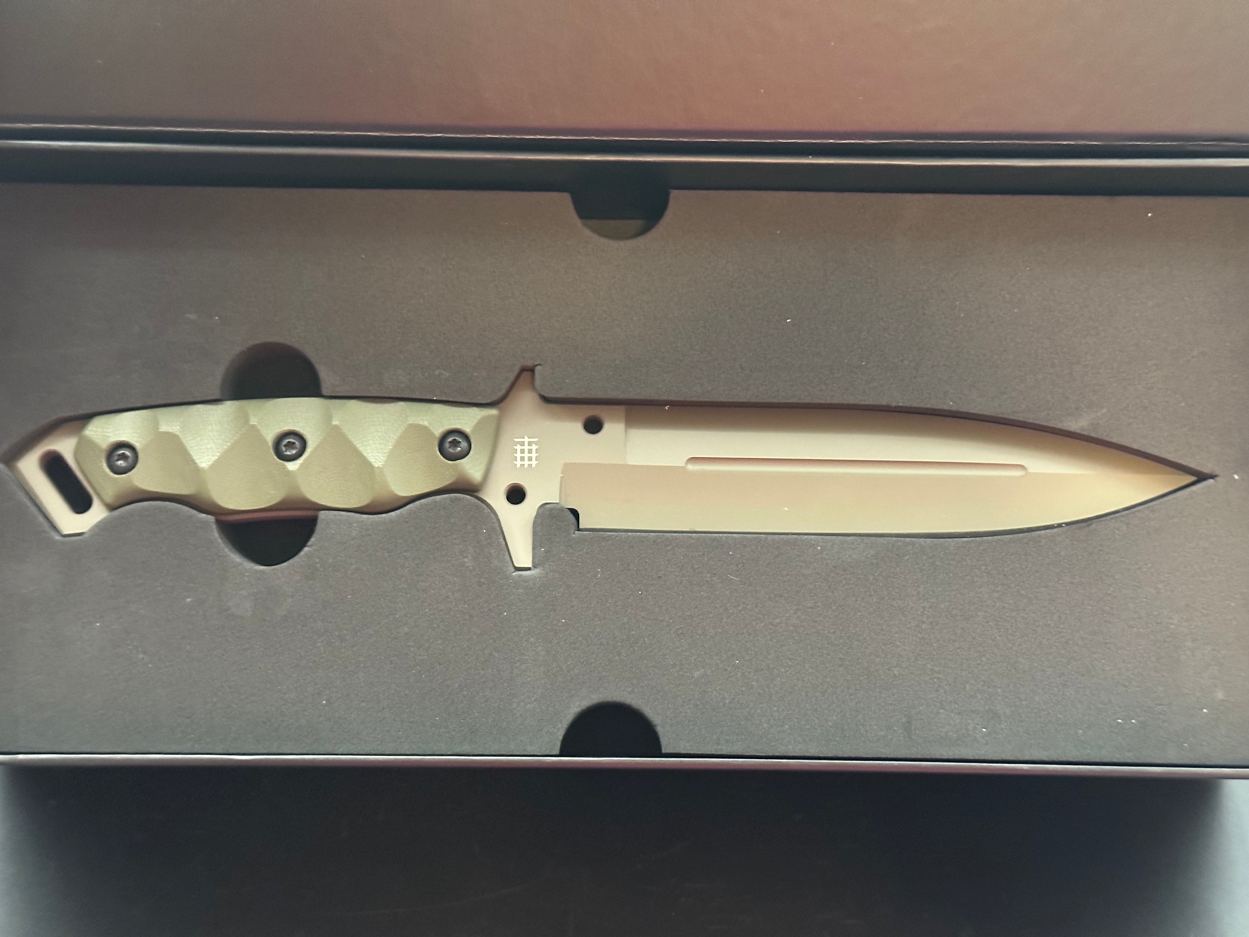 Halfbreed MIK 01P OD Medium Infantry Knife - Ranger Green G10 Tactical Fixed Blade - Outdoor Survival, Hunting, Camping & Military Use