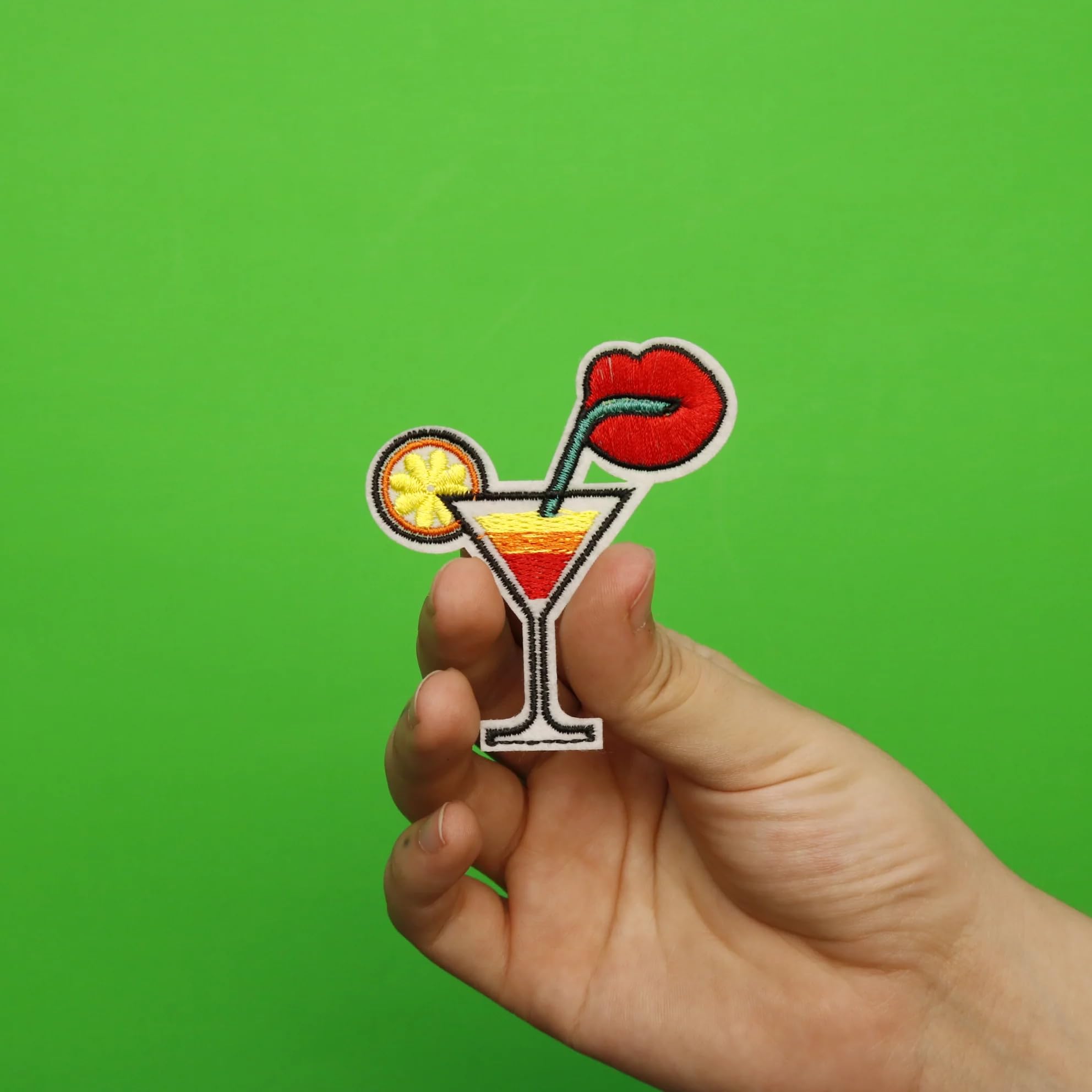 Fruity Cocktail Martini Patch - Embroidered Iron On for DIY Clothing & Accessories - Perfect for Parties, Gifts & Fashion Upgrades