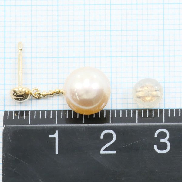 18K Yellow Gold Pearl Earrings for Women - Classic Elegant Stud Earrings for Wedding, Party & Everyday Wear