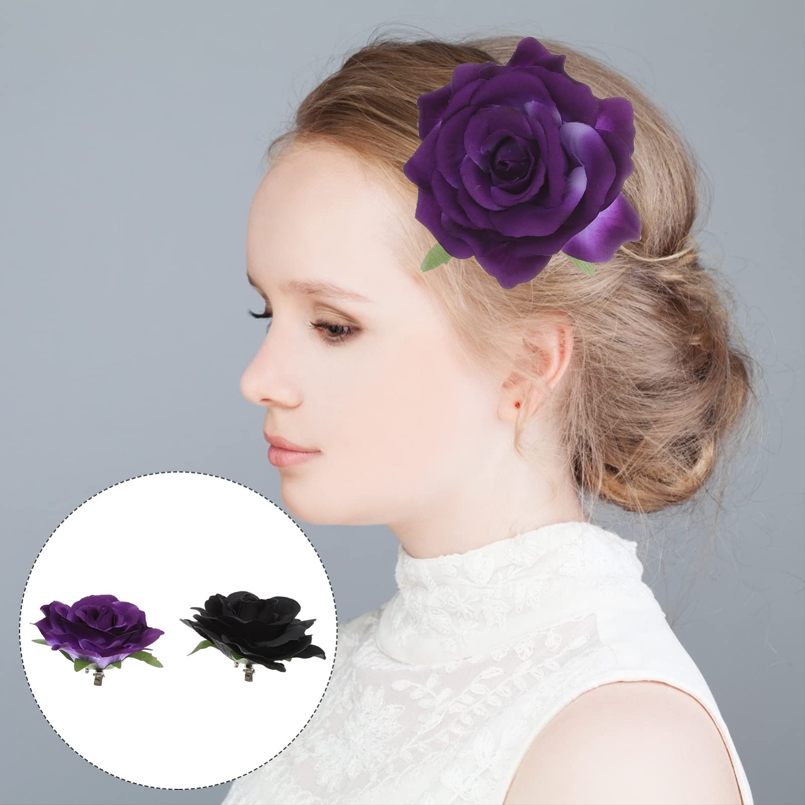 12pcs Rose Headdress Lapel Pins - Floral Brooches for Men & Women, Hair Clips & Flower Pins for Weddings, Parties, Prom, Bridal Accessories, Fashion Jewelry