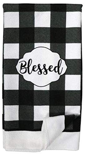 Buffalo Check Kitchen Towel Set (5-Piece) - Classic Black and White Dish Towels, Oven Mitt & Pot Holders - Farmhouse Kitchen Decor for Cooking, Baking & Holiday Gifting