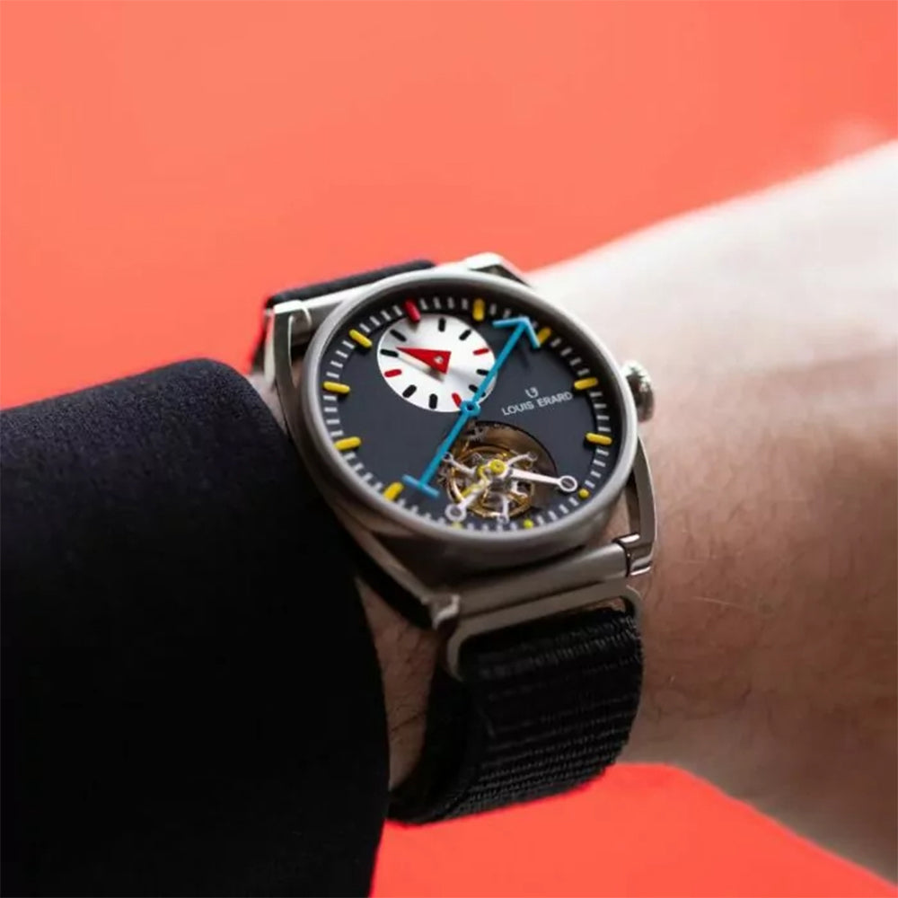 Louis Erard x Alain Silberstein Excellence Le Régulateur Tourbillon Black Luxury Watch - Perfect for Business Meetings, Formal Events & Watch Collectors