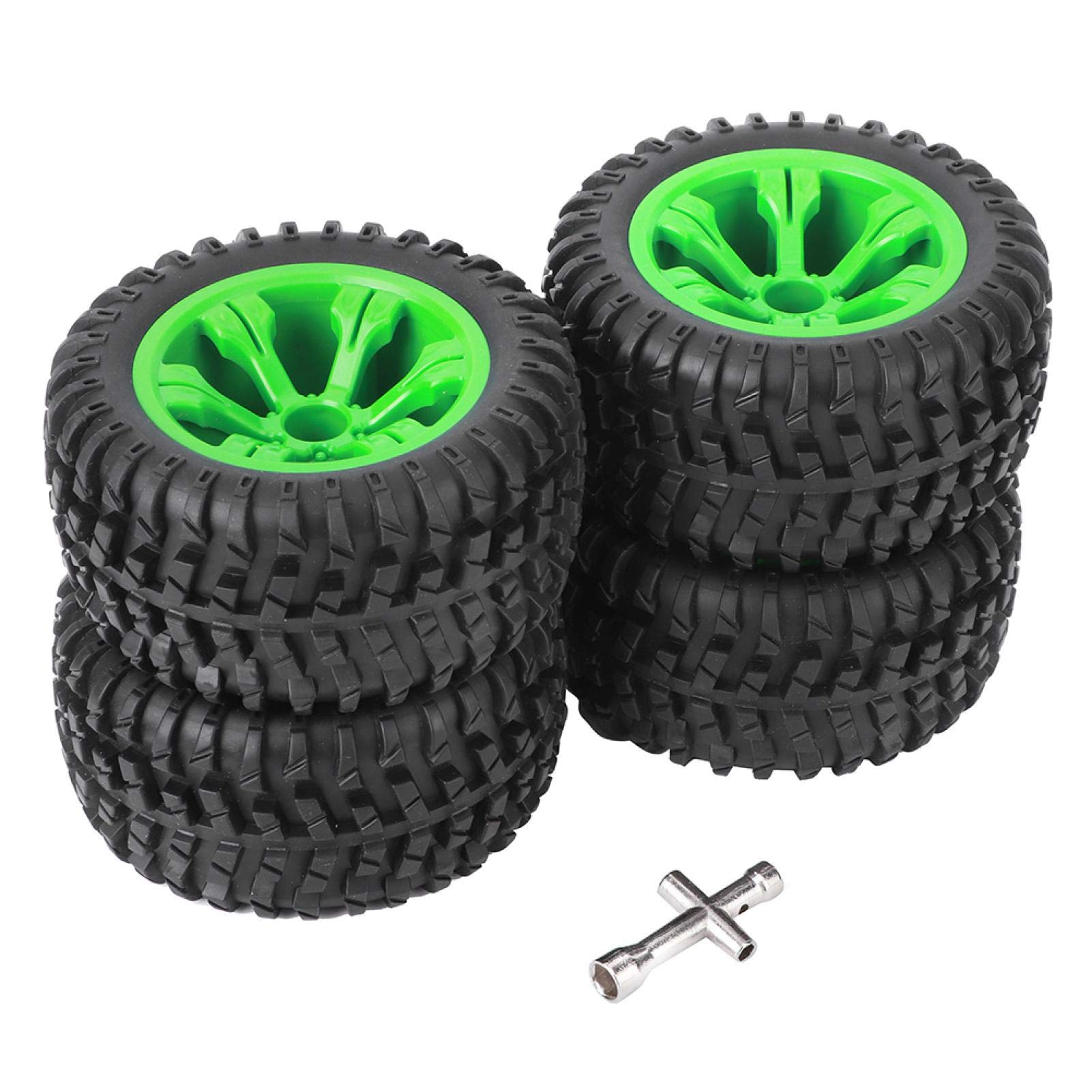 High-Quality 1:12 Scale RC Car Tires - 4PCS Off-Road All-Terrain Rubber Tires for Remote Control Toy Cars | Durable for Racing, Crawling & Outdoor Play