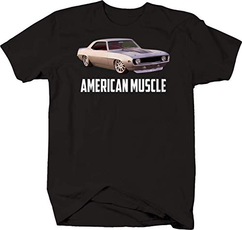 American Muscle Hotrod Camaro SS T-Shirt for Men - Vintage Car Lovers Graphic Tee - Perfect for Car Shows, Casual Wear & Muscle Car Enthusiasts