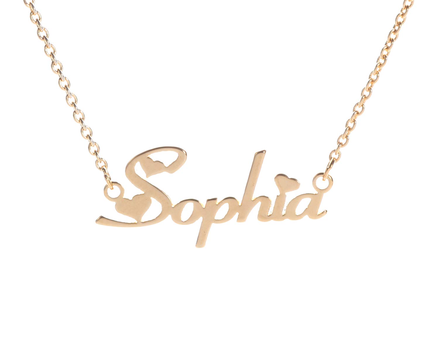CHUANGYUN Personalized Name Pendant Necklace - Custom Engraved Jewelry Gift for Women & Girls - Perfect for Birthday, Anniversary & Valentine's Day Gifts
