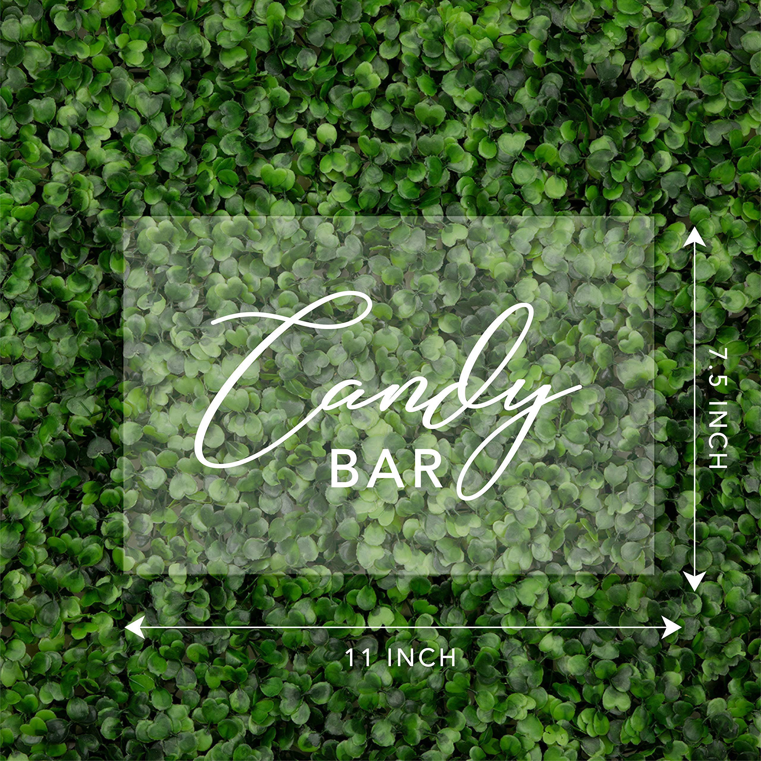 Andaz Press 7.5 x 11 Inch Acrylic Candy Bar Sign with Stand - Perfect for Weddings, Baby Showers, Birthdays & Special Events - Sweet Table Decor for Dessert Bars, Bridal Showers & Celebrations
