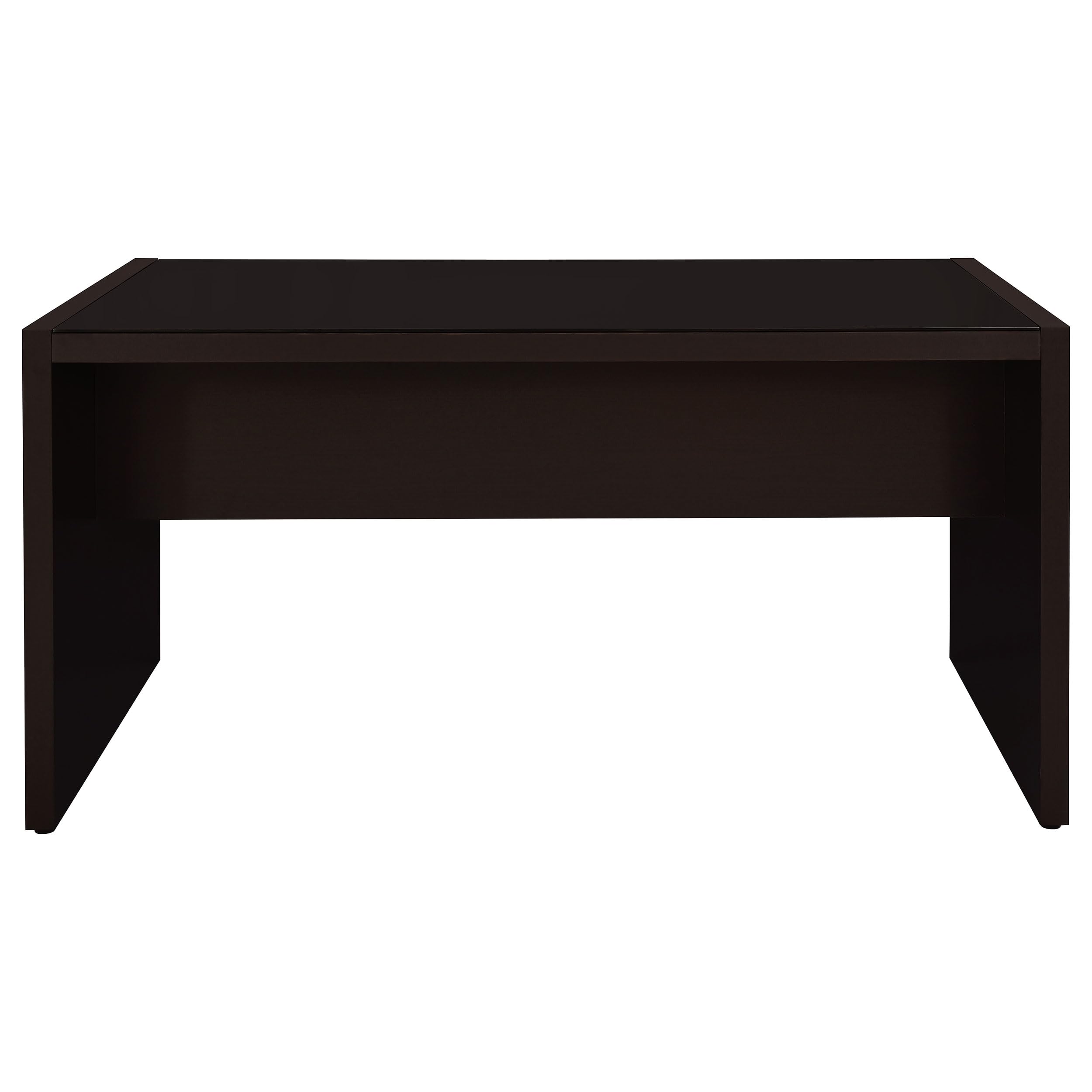 Skylar Computer Desk with Keyboard Drawer by Coaster Furniture - Cappuccino Finish 800901 | Home Office Desk for Small Spaces, Gaming & Study