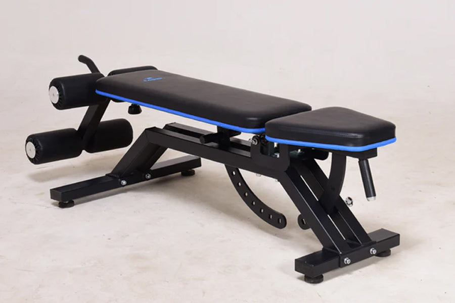 Warrior Commercial Ab Crunch Decline Bench for Home Gym - Adjustable Workout Bench for Core & Abs Training - Perfect for Strength Training & Fitness Enthusiasts