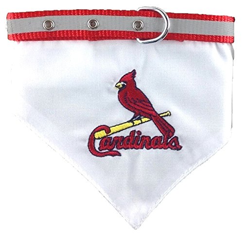 MLB Saint Louis Cardinals Dog Bandana with Reflective Trim & Adjustable Collar - Medium Pet Bandana for Game Day, Walks & Team Spirit