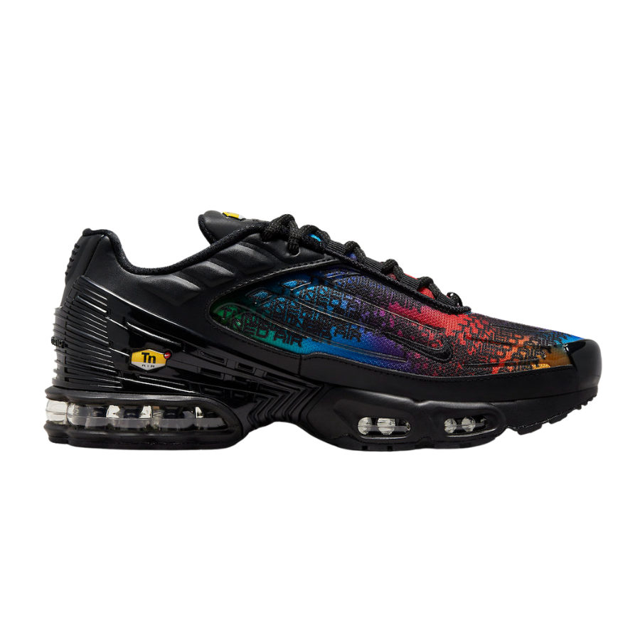 Nike Air Max Plus 3 Premium Running Shoes - Rainbow Gradient Black Fuchsia Dream Racer Blue - Perfect for Jogging, Gym Workouts & Street Style Fashion