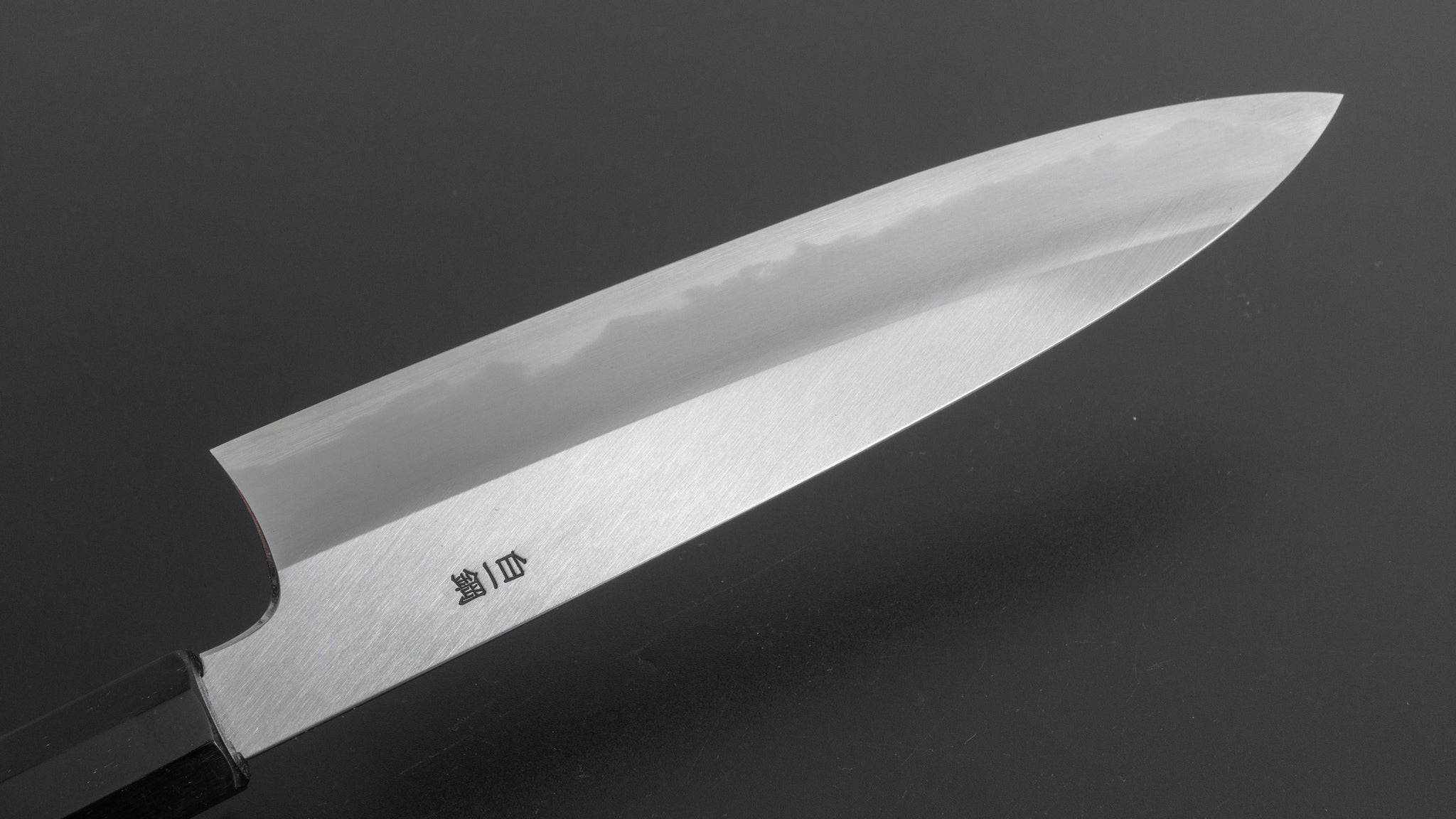 Hitohira Togashi White #1 Migaki Gyuto 210mm Japanese Chef Knife with Taihei Makassar Ebony Handle - Premium Kitchen Knife for Professional Chefs & Home Cooking - Perfect for Slicing, Dicing & Meat Preparation