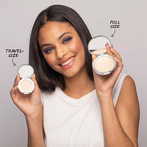 theBalm Mary-Lou Manizer Travel-Size Highlighter | Luminous Face Powder for Cheekbones & Eyes | Perfect for Travel & Everyday Glow