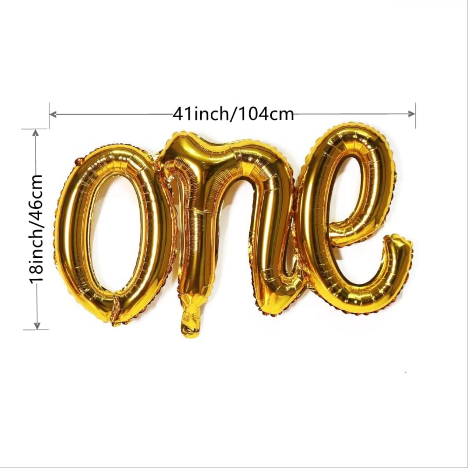 41 Inch Gold Number 1 Balloon Banner with 40 Inch Balloons - First Birthday Party Decorations for Boys & Girls - Perfect for Baby Showers, Milestone Celebrations & Photo Backdrops