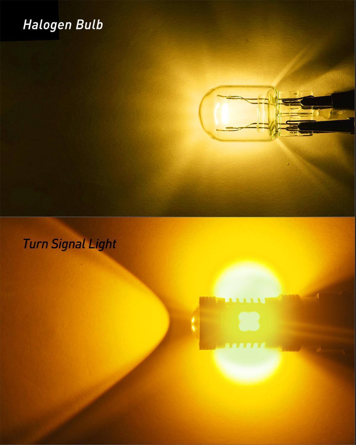 7440/7443 Amber Yellow LED Bulb - High Visibility Turn Signal & Blinker Light for Cars, Trucks, Motorcycles - Perfect for Daytime Safety & Night Driving