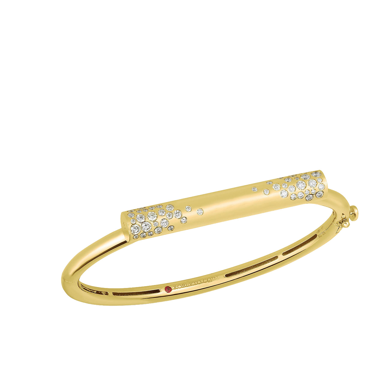Roberto Coin 18K Gold Domino Diamond Bracelet for Women - Elegant Tennis Bangle for Parties, Weddings & Special Occasions