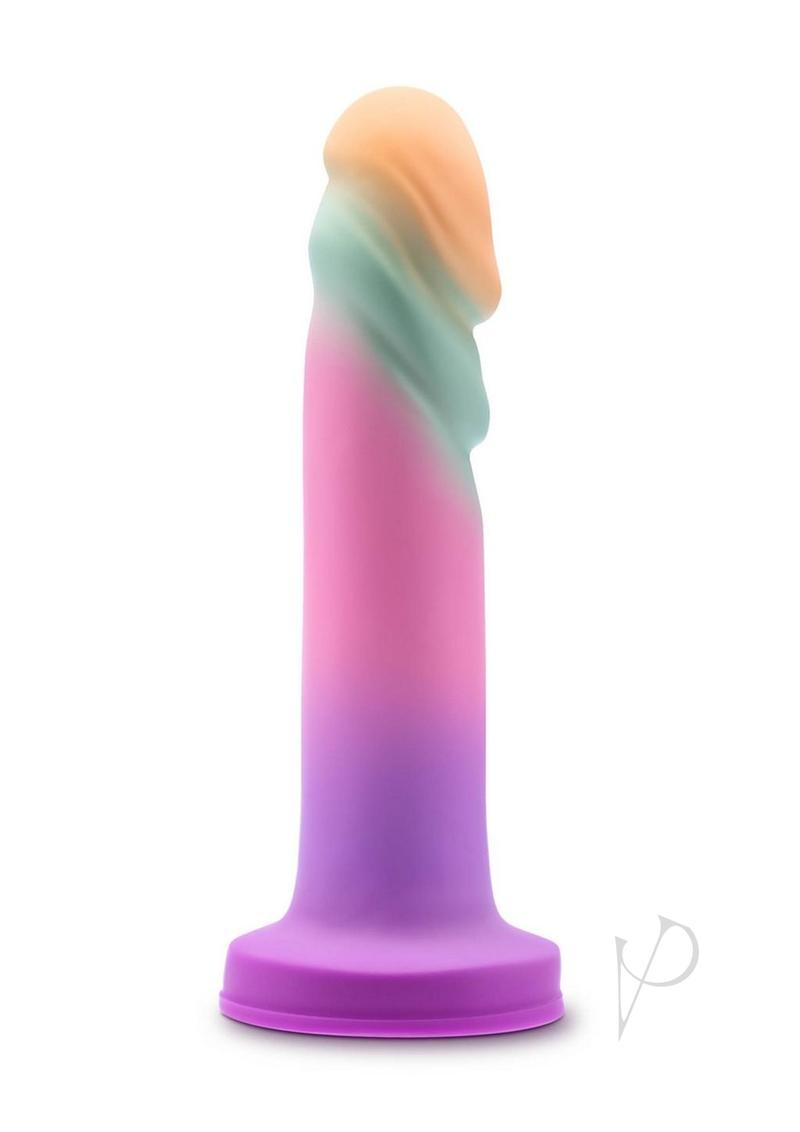 Avant Sunrise Gaze Silicone Dildo - Vibrating Sherbet Multicolor Adult Toy for Couples & Solo Play - Perfect for Romantic Nights & Personal Pleasure