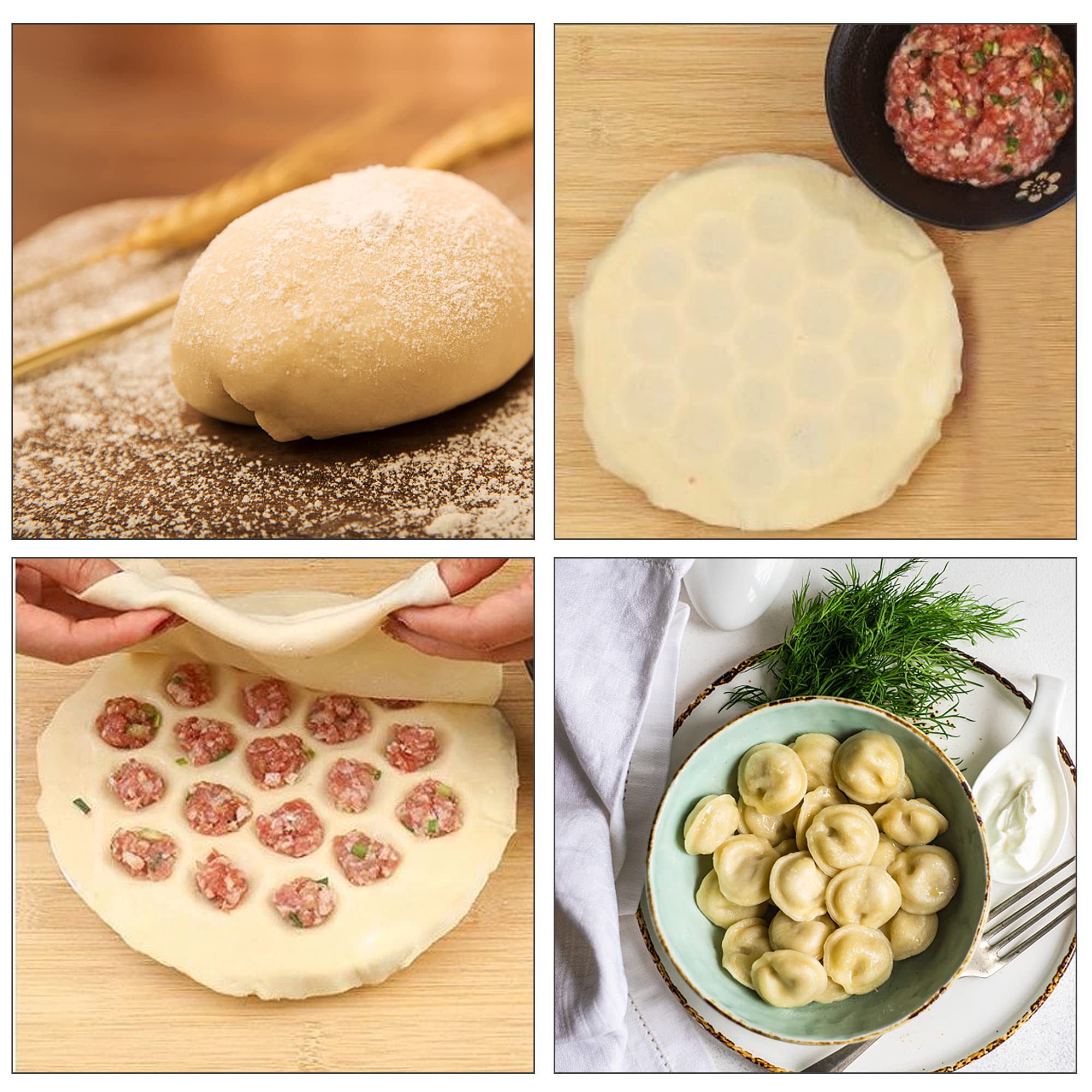Premium Ravioli Dumpling Maker - 37 Hole Food Grade Safe Pelmeni Mold with Pastry Wheel Cutter & Rolling Pin | Perfect for Homemade Italian Ravioli, Russian Dumplings & Asian Gyoza | Ideal for Family Cooking, Party Snacks & Restaurant Use