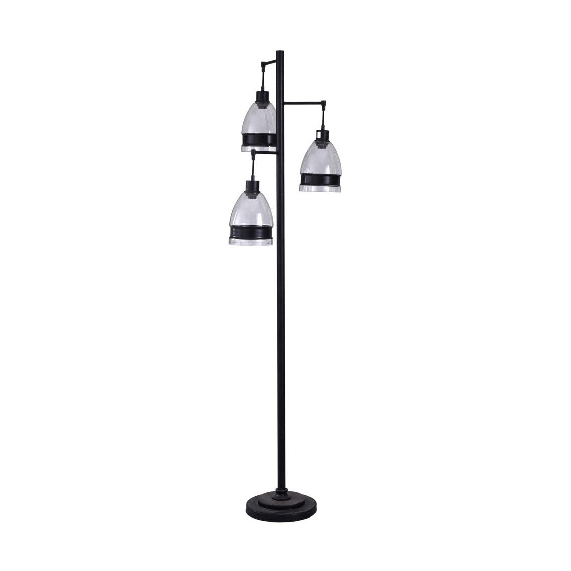 Modern Black Floor Lamp with Adjustable Height - Stylish Lighting for Living Room, Bedroom & Office - Perfect for Reading, Relaxing & Decorating