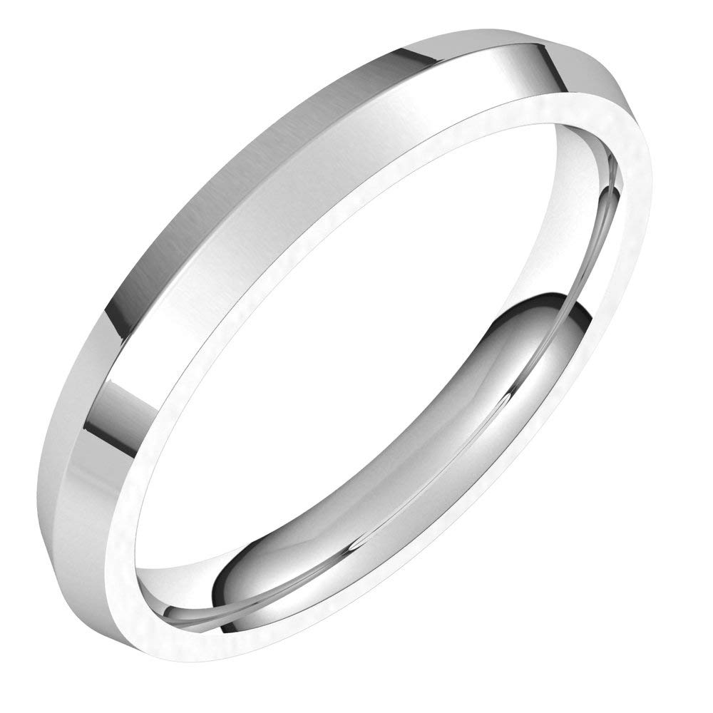 Tarnish Resistant Solid 925 Sterling Silver 3mm Knife Edge Comfort Fit Wedding Band Ring for Men - Heavy Thick Classic Plain Traditional Design - Size 13 - Perfect for Weddings, Anniversaries, and Everyday Wear