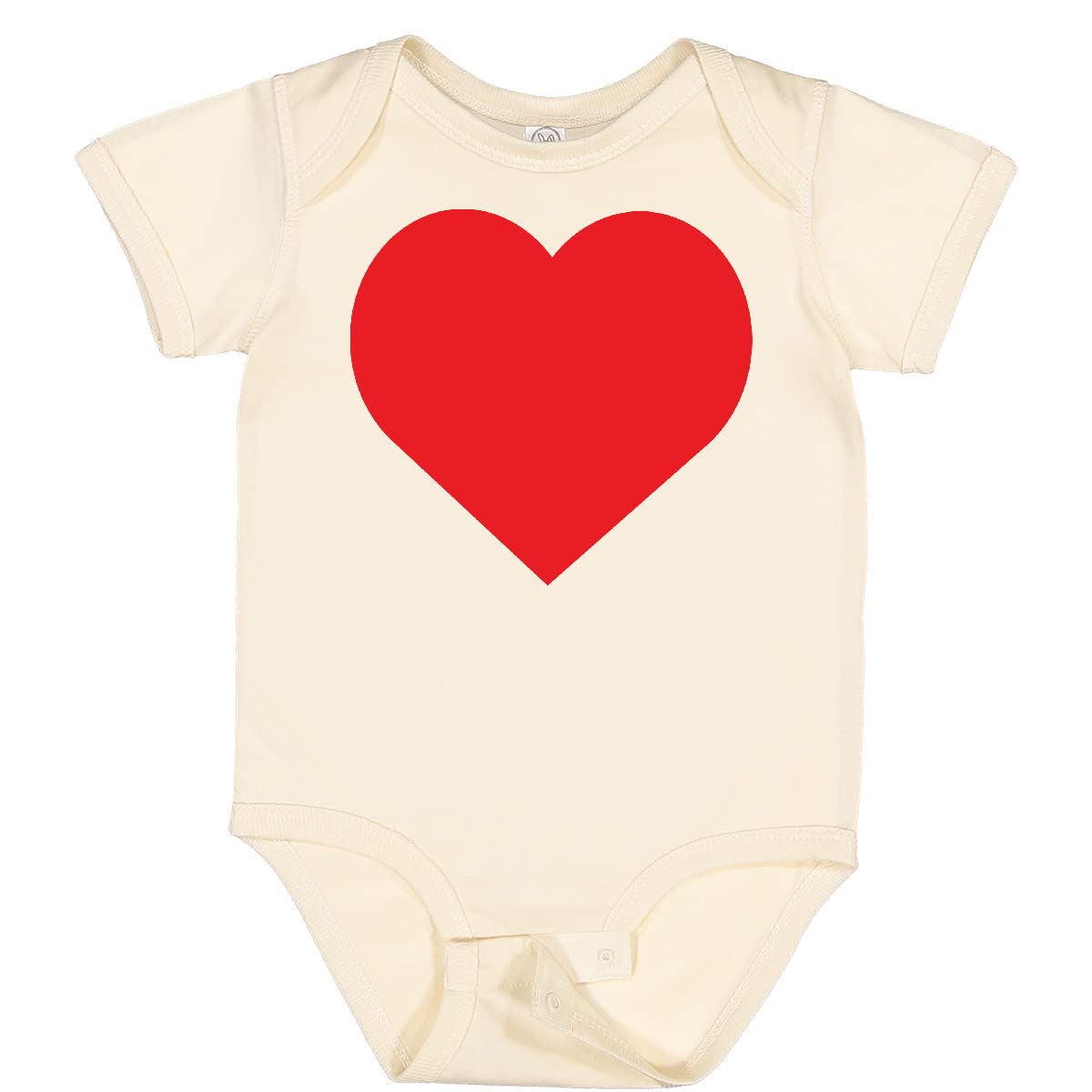 Inktastic Red Heart Baby Bodysuit - Soft Cotton Infant Onesie for Newborns & Toddlers - Cute Valentine's Day, Christmas & Birthday Gift Idea - Perfect for Family Photos, Holidays & Special Occasions