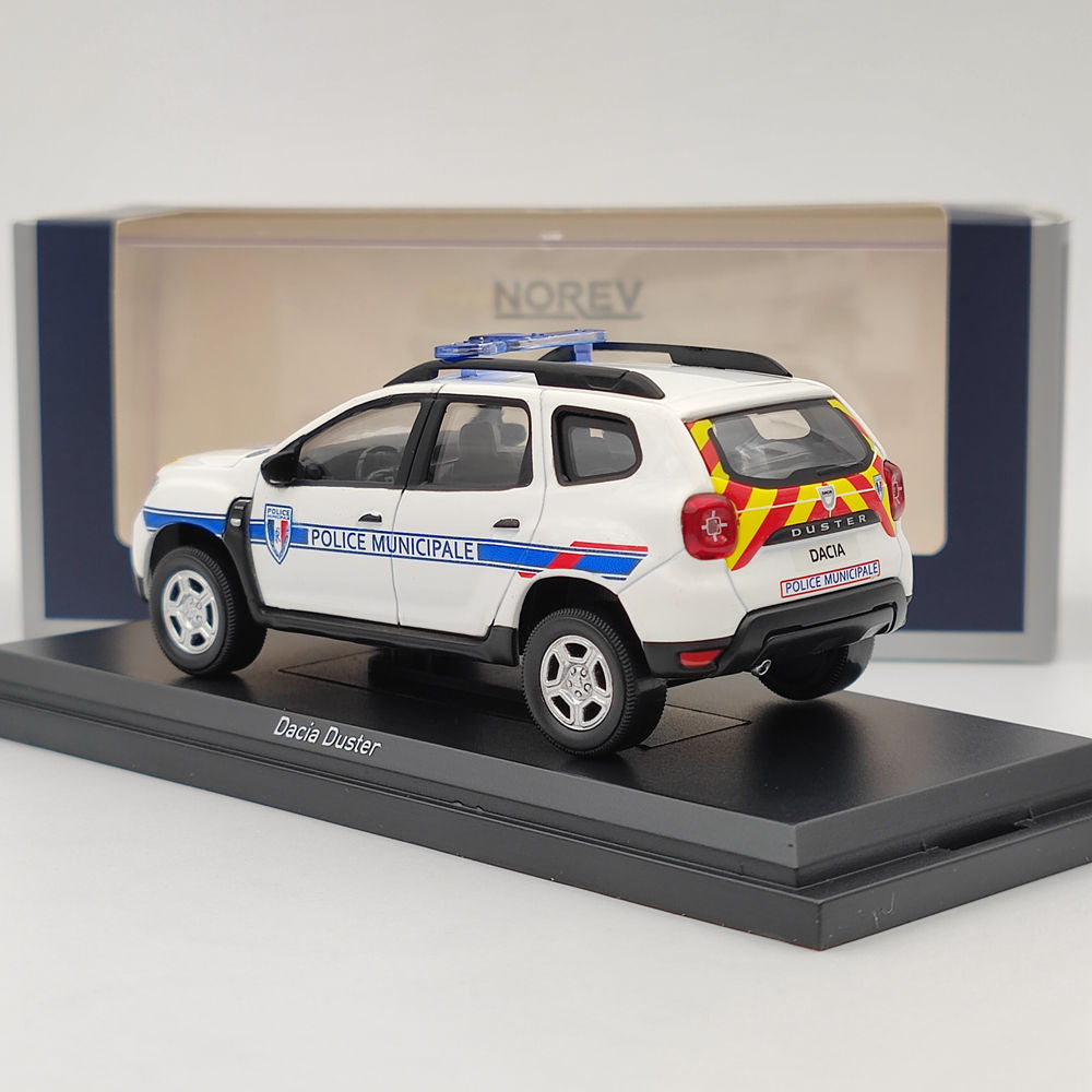 1/43 Scale Norev Dacia Duster Police Municipale 2020 White Diecast Model Car - Collectible Toy Gift for Adults & Kids - Perfect for Display, Collection, and Role Play Scenes