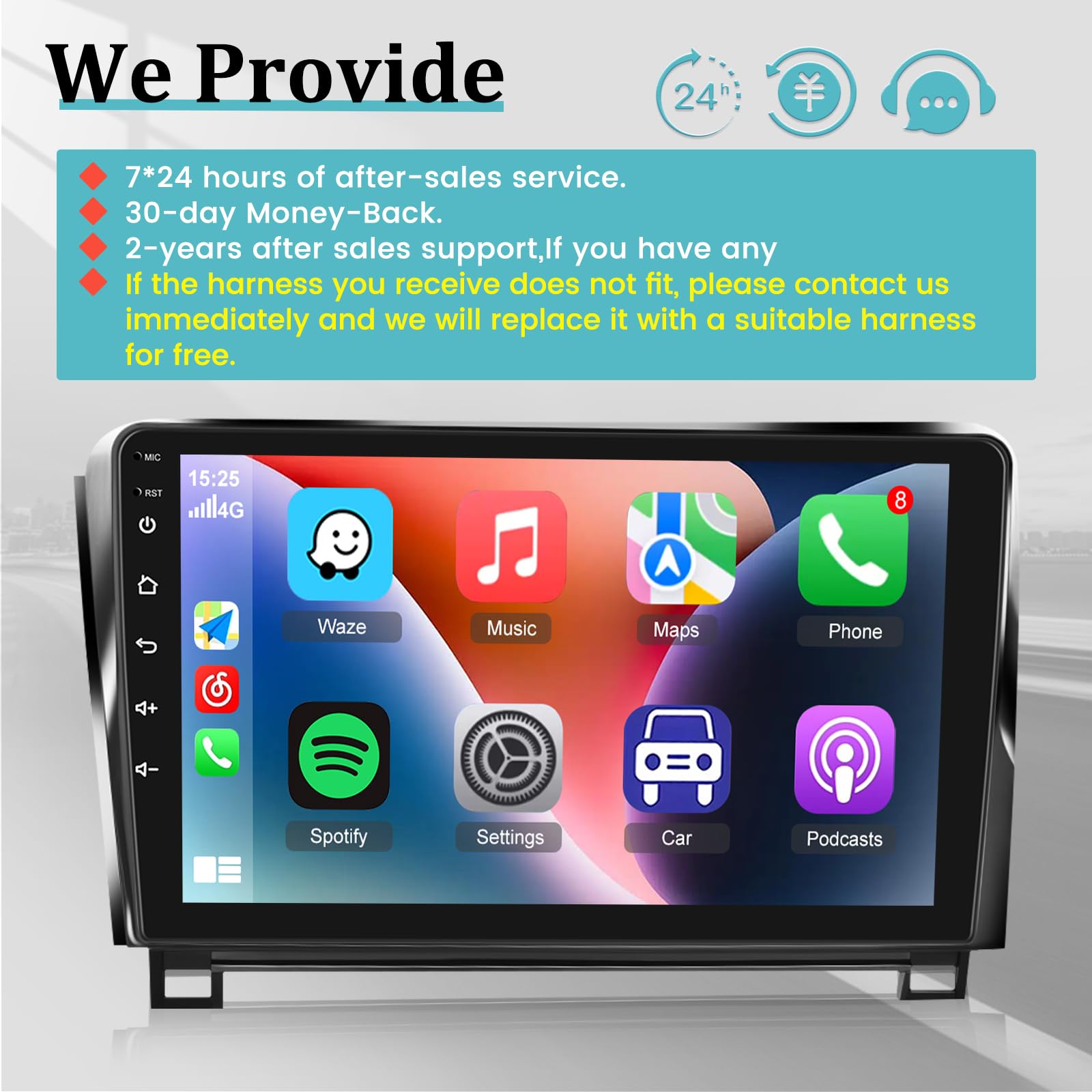 2+64GB Android Car Stereo for Toyota Tundra 2007-2013 & Sequoia 2008-2018 - 10.1