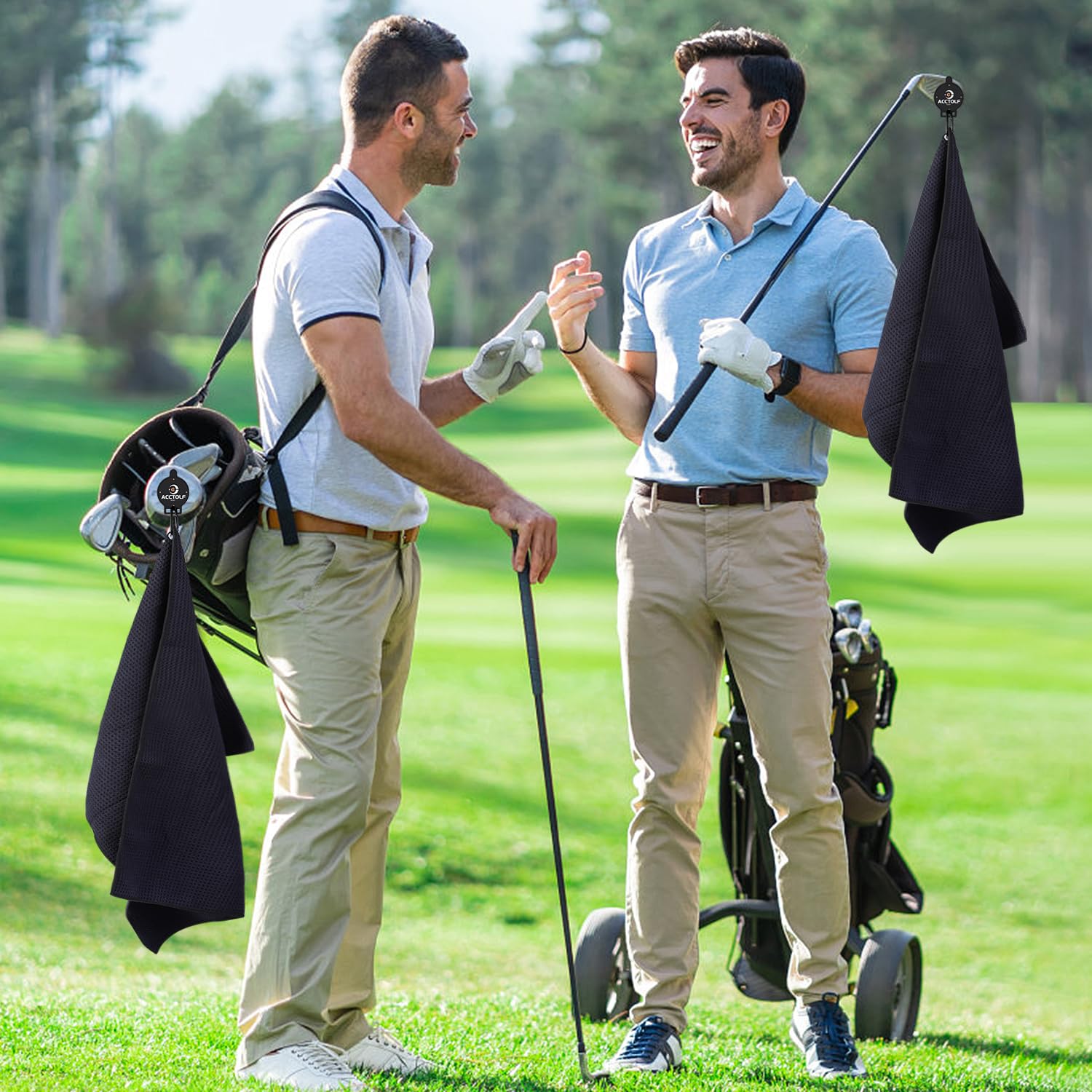 **Premium Magnetic Golf Towel - Super Absorbent Microfiber with Industrial Strength Magnet for Golf Bag, Cart & Clubs | Perfect Golf Accessory for Players & Enthusiasts | Ideal for On-Course Cleaning & Club Maintenance**