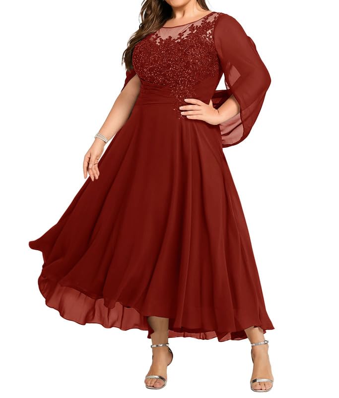 Elegant Plus Size Lace Mother of The Bride Dress with Cape - Formal Wedding Guest Gown for Special Occasions - Perfect for Weddings, Receptions, and Evening Events