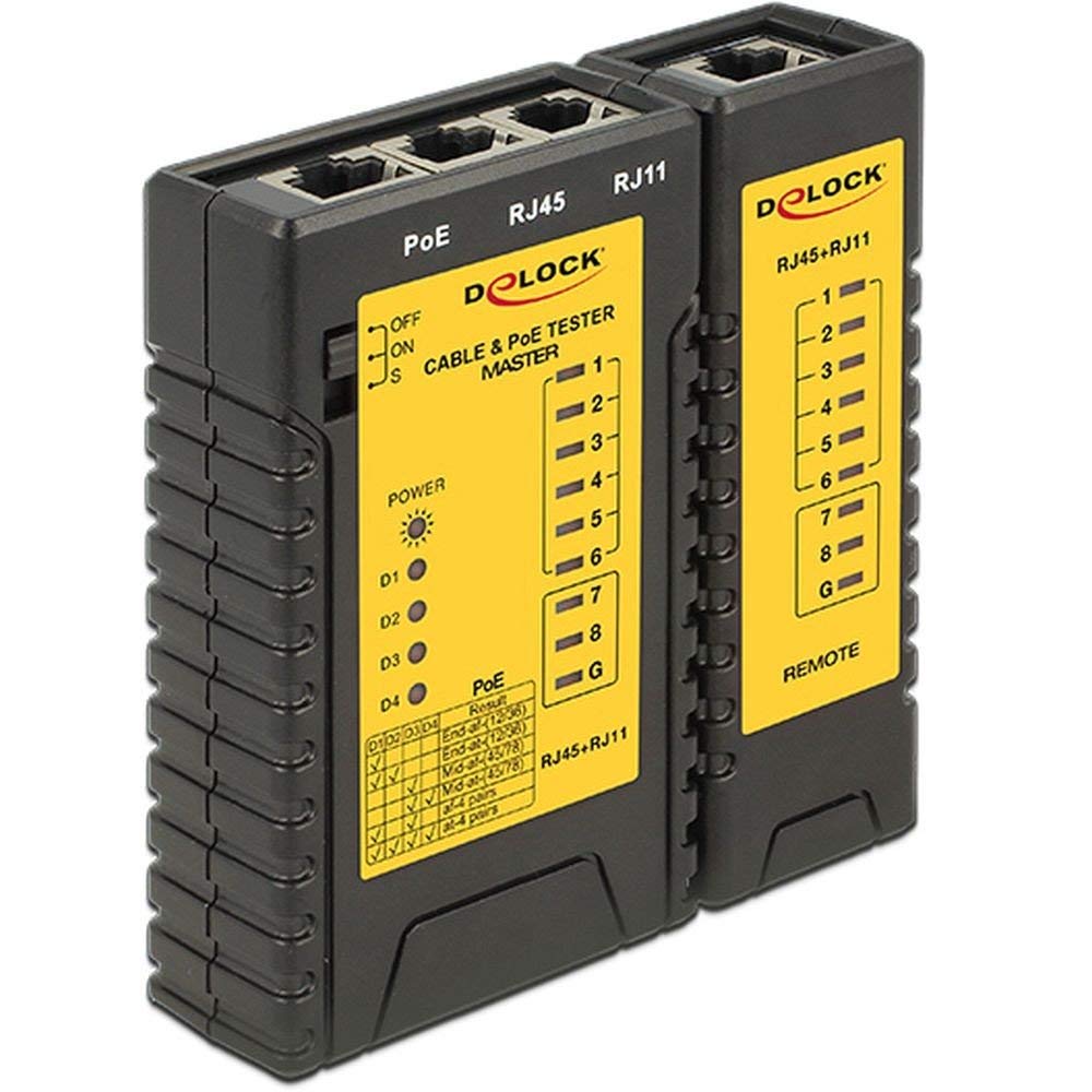 Professional RJ45 RJ12 PoE Network Cable Tester - Fast & Accurate Ethernet LAN Wire Tester for Home, Office, and Data Center Networking