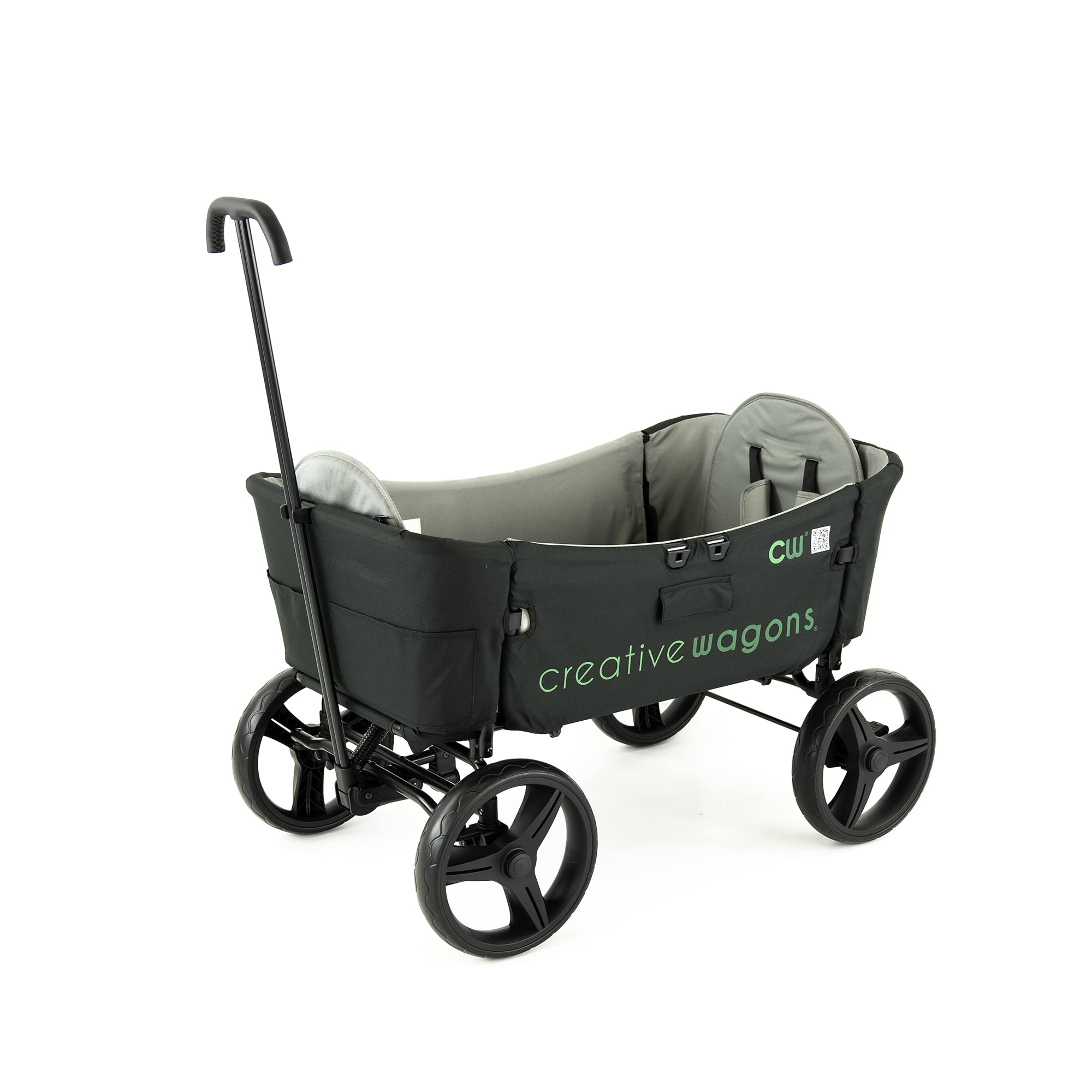 Best Collapsible Stroller Wagon for Kids - All-Terrain Push Pull Wagon with Removable Canopy & Convertible Bench | Perfect for Outdoor Adventures, Beach Trips, and Park Outings
