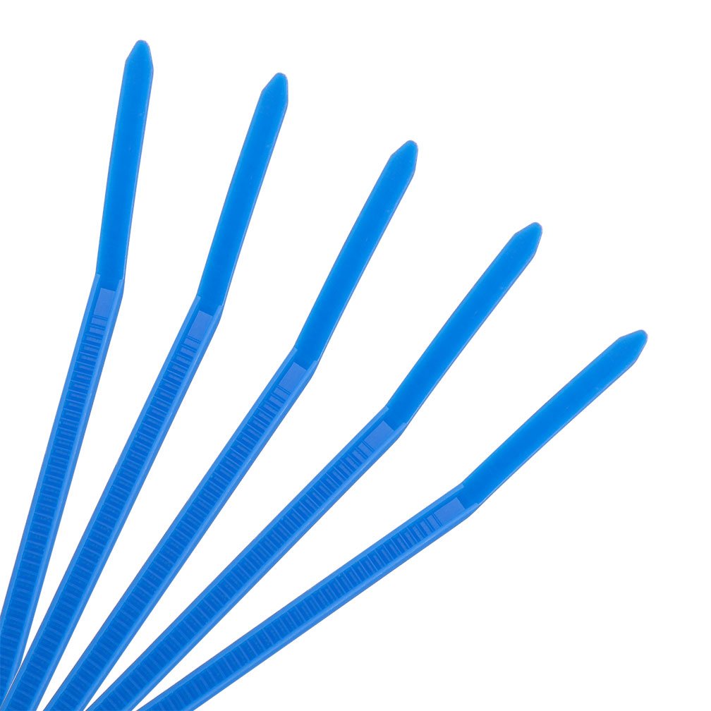 10Gtek 500-Pack 8-Inch Blue Nylon Self-Locking Cable Ties - Heavy Duty Zip Ties for Wire Management, Organizing Cables, Home Office & Industrial Use