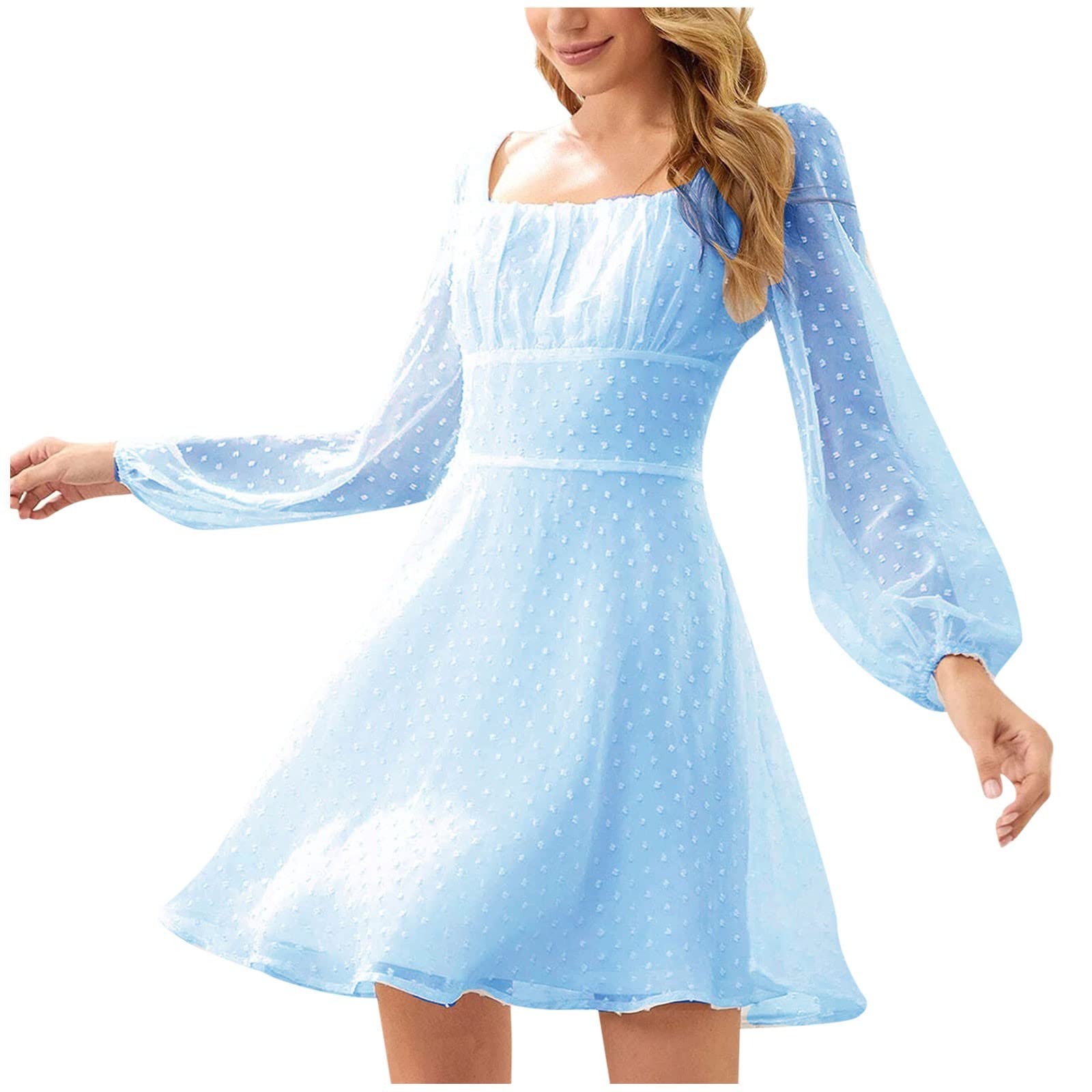 QUFECH Women's Cute Summer Romper - Sleeveless High Waist A-Line Dress for Elegant Commuting | Casual Office Wear & Summer Outings 2023