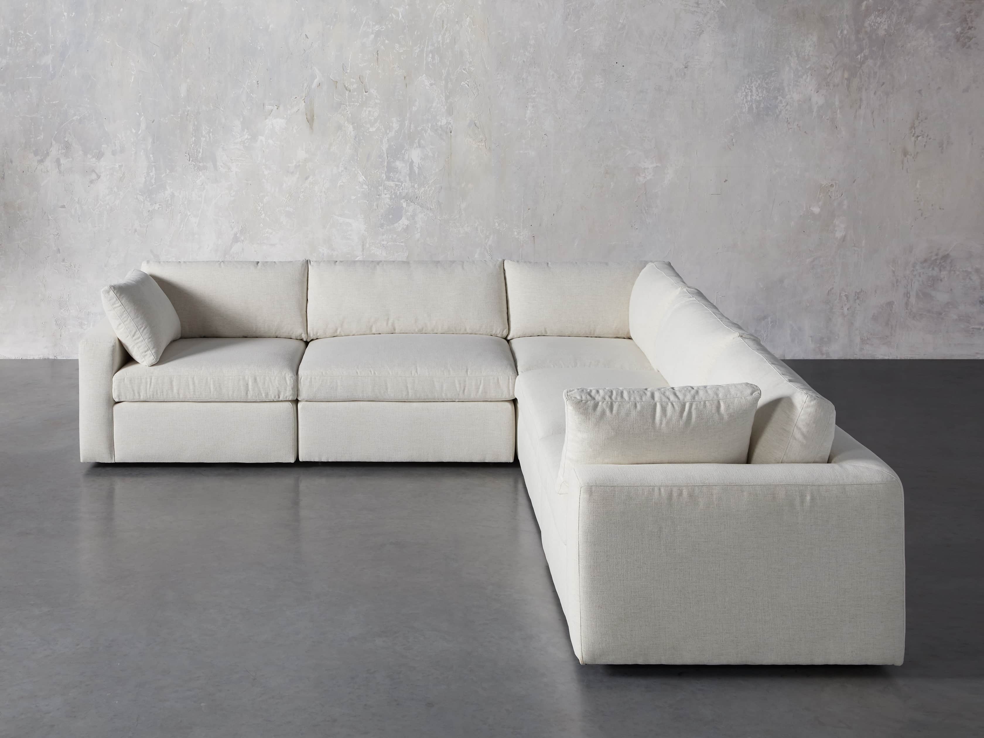 Beale 5-Piece Corner Sectional Sofa Set - Modern L-Shaped Couch for Living Room, Family Room & Lounge Areas