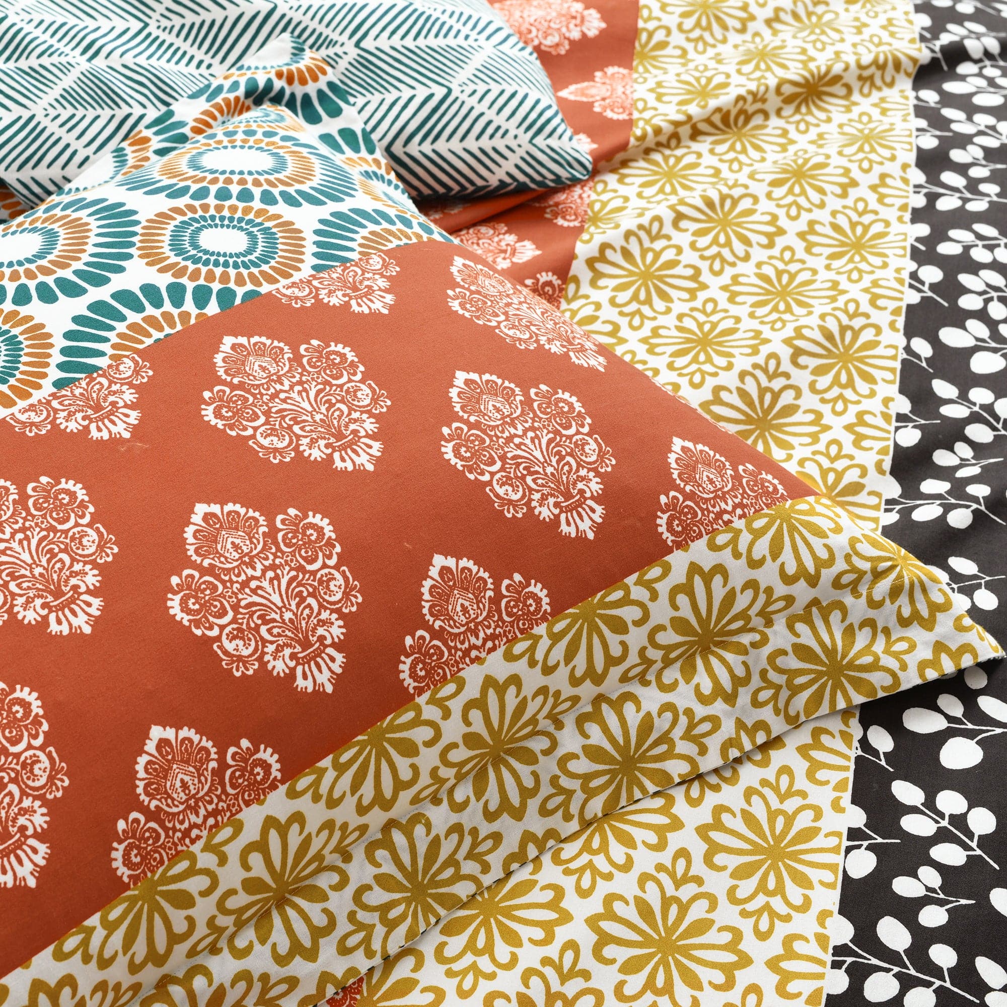 Bohemian Stripe Cotton Reversible Duvet Cover Set - King Size, 3-Piece Bedding Set with Pillowcases - Soft & Breathable for All Seasons - Perfect for Boho Chic, Farmhouse & Modern Bedroom Decor
