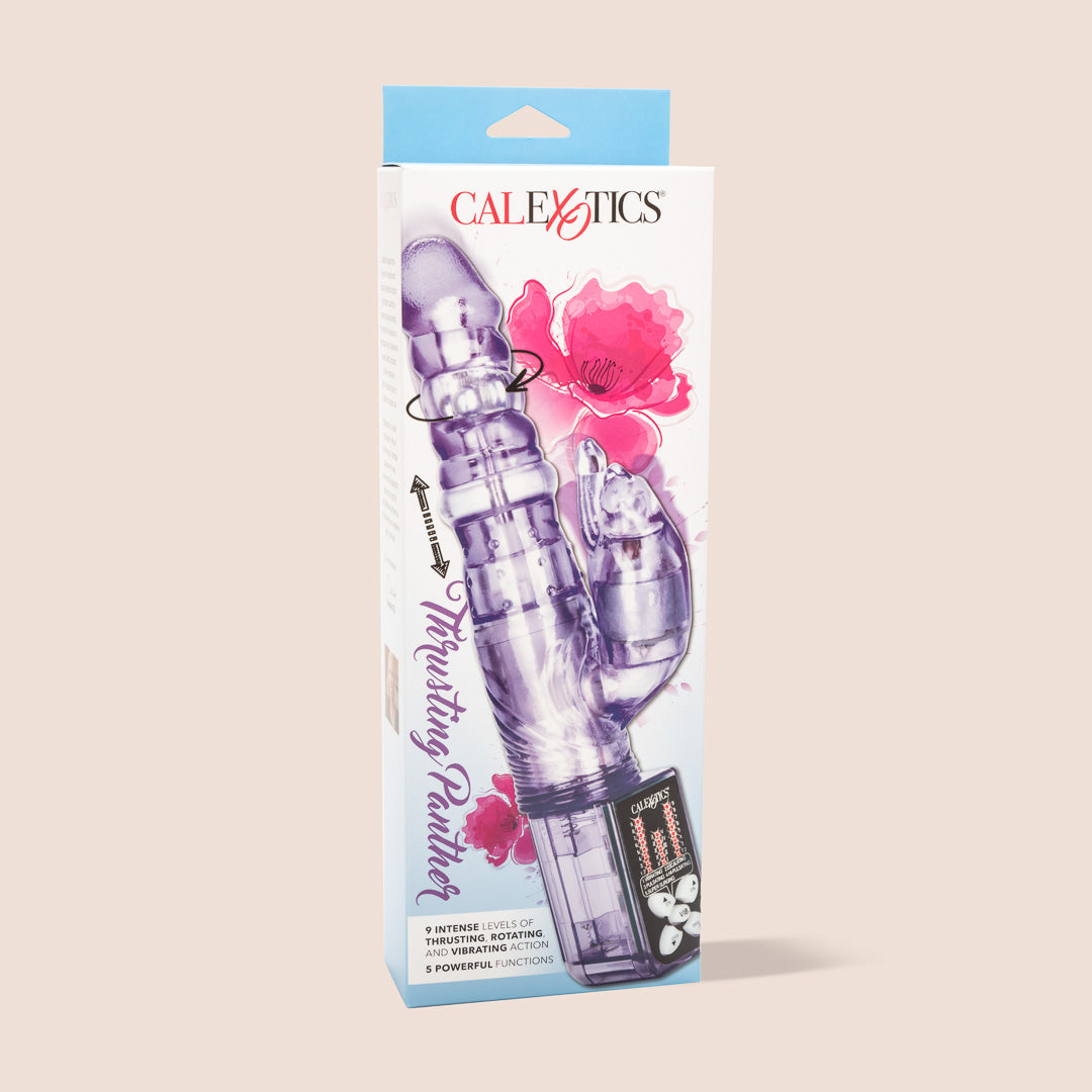 CalExotics Thrusting Panther Vibrating & Thrusting Dildo - Powerful Adult Toy for Solo Play & Couples Intimacy