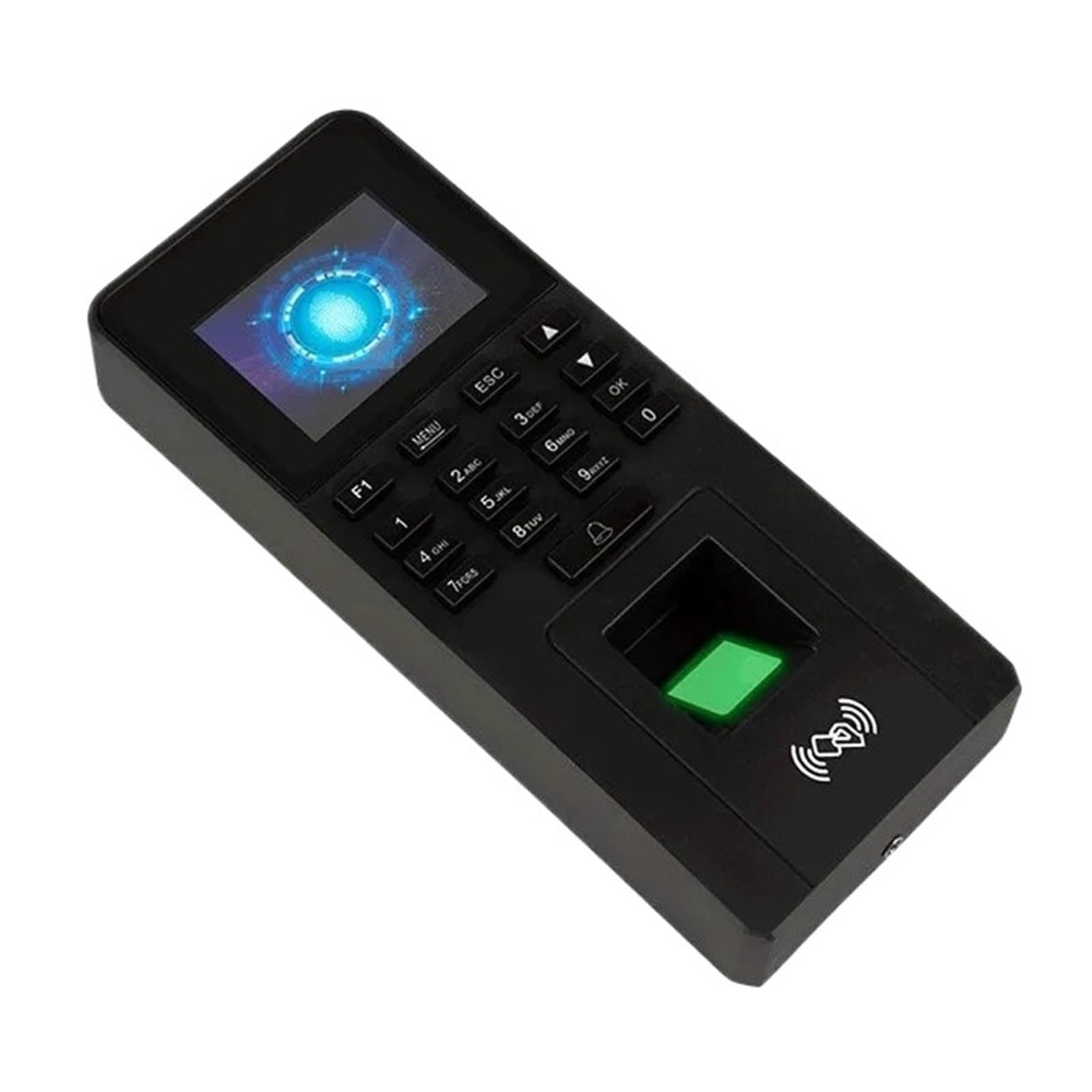 Biometric RFID Fingerprint Time Clock - TCP/IP Employee Attendance System with Password & Card Swipe for Office Security | Ideal for Small Business Payroll & Workforce Management