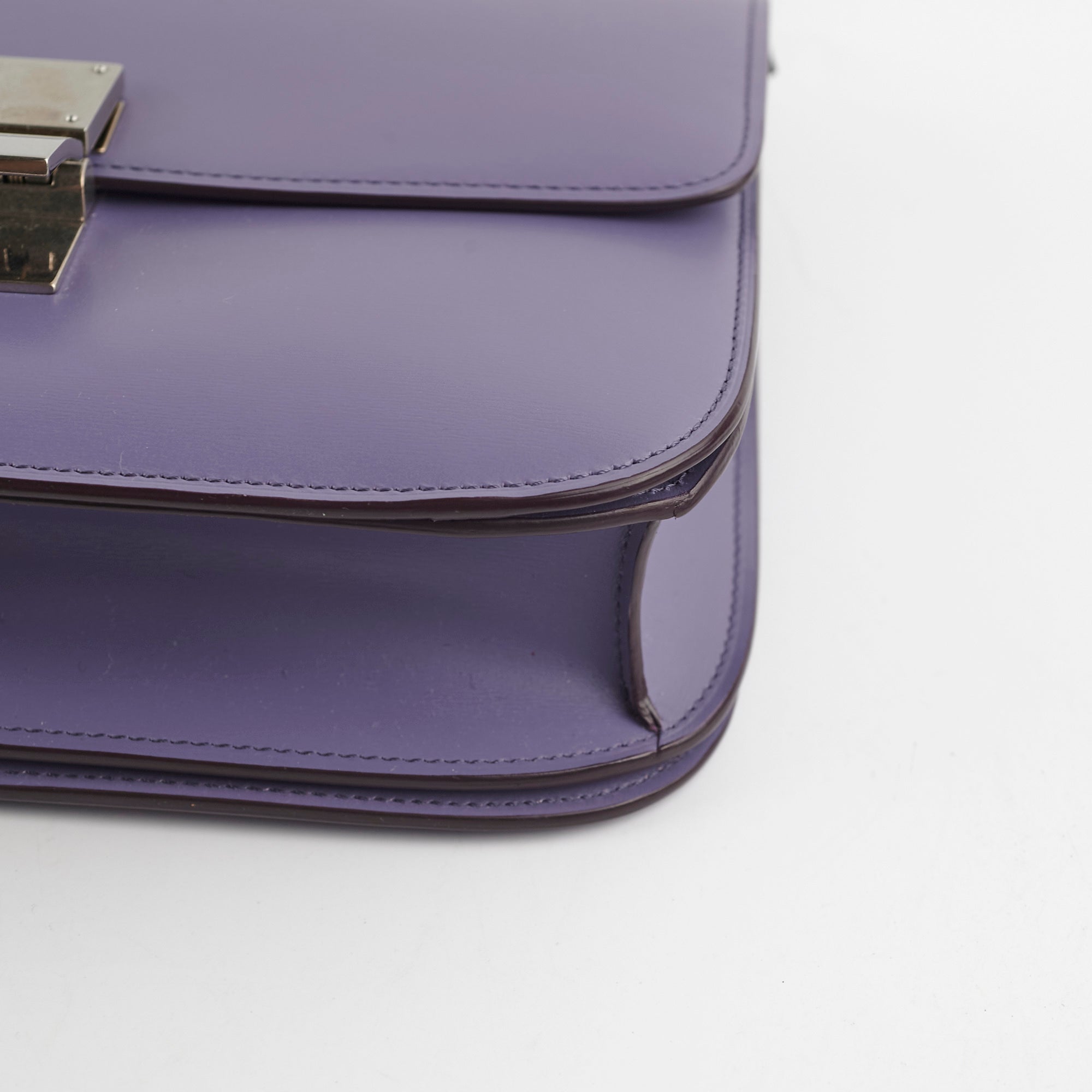 Celine Medium Purple Box Shoulder Bag for Women | Luxury Leather Crossbody Purse | Perfect for Work, Travel & Evening Out
