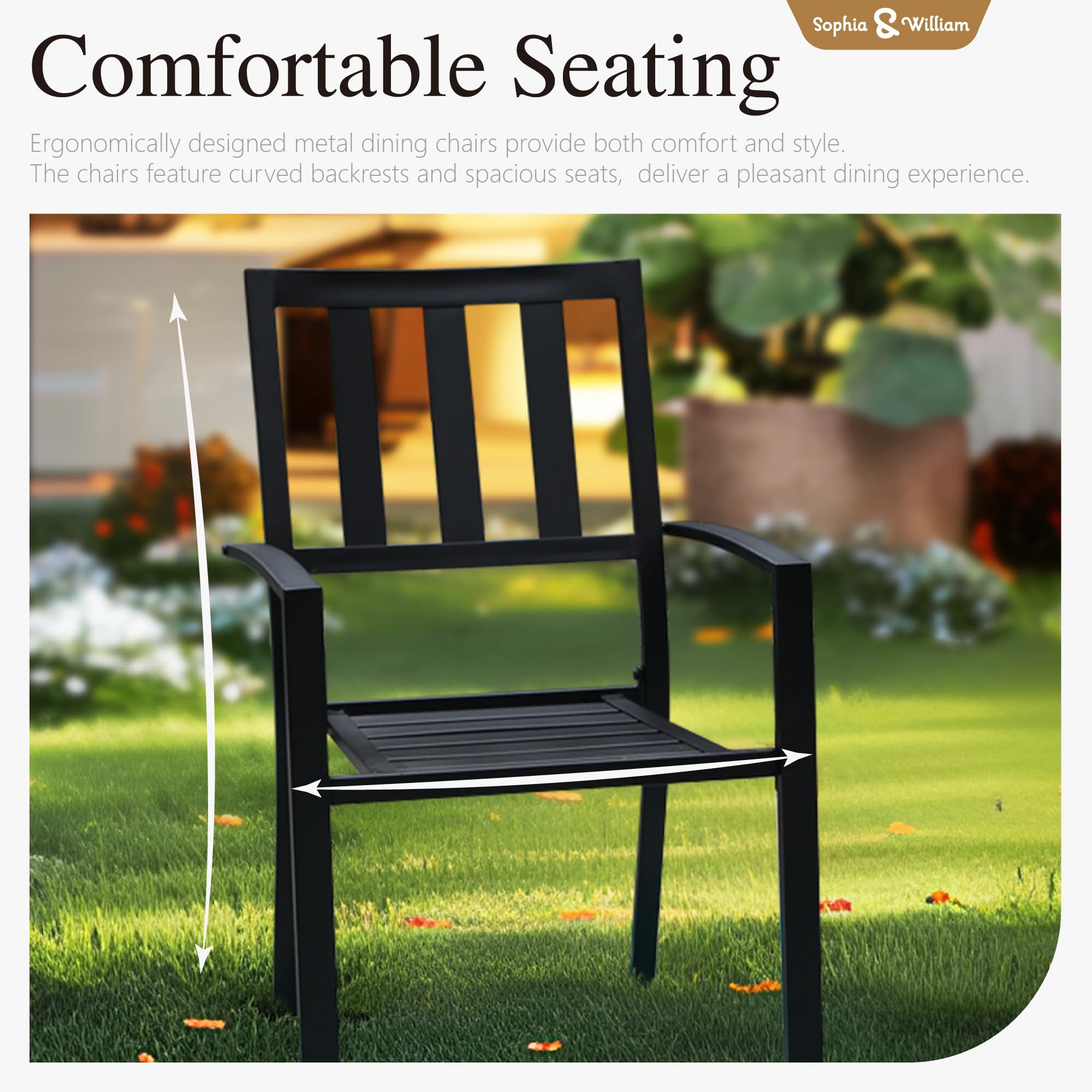 Sophia & William 5-Piece Outdoor Dining Set - 37