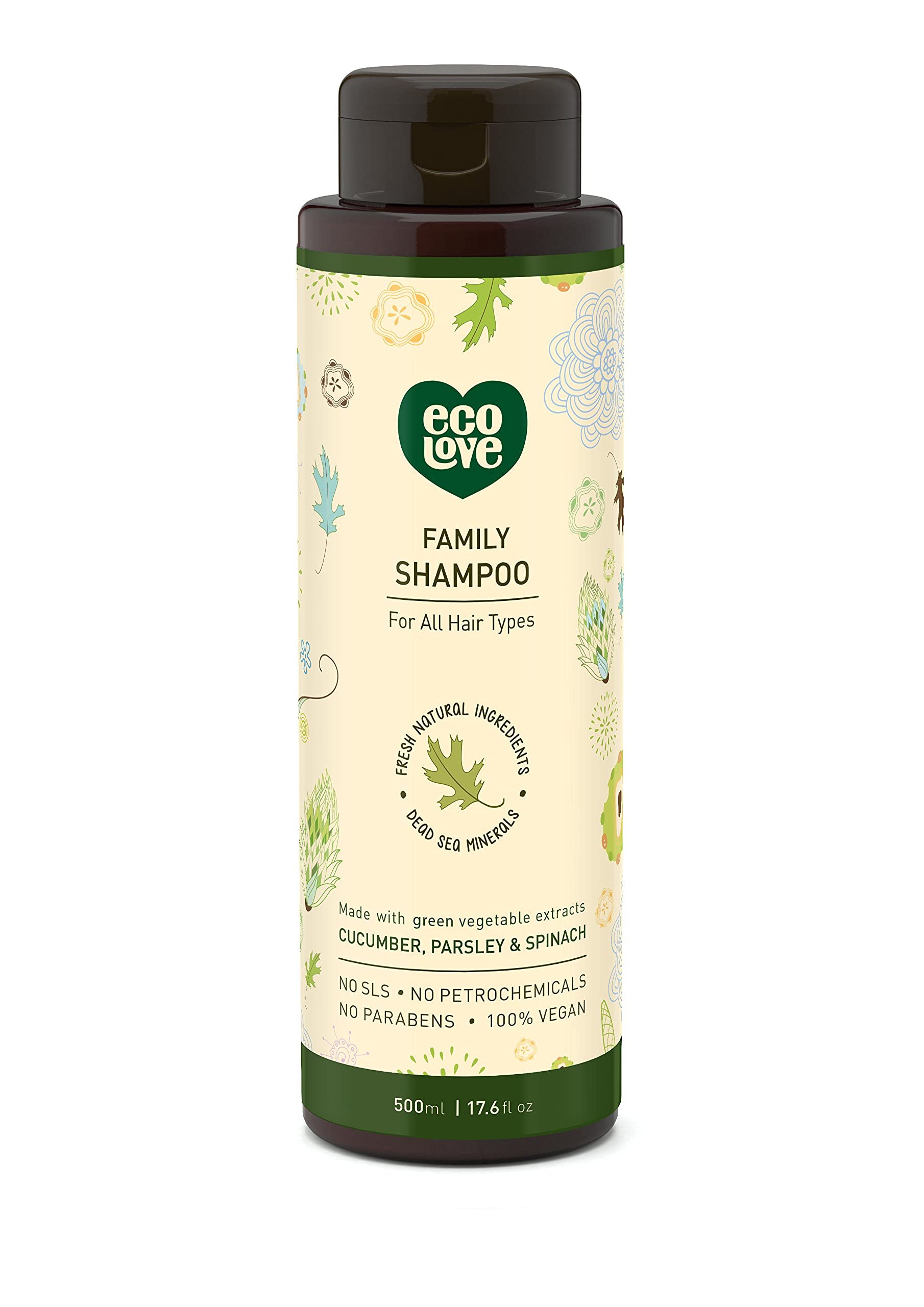 EcoLove Organic Cucumber Extract Shampoo, Conditioner & Body Wash Set - SLS & Paraben Free, Vegan & Cruelty-Free - Gentle for Babies 6+ Months - Hydrating Hair & Skin Care for Daily Family Use