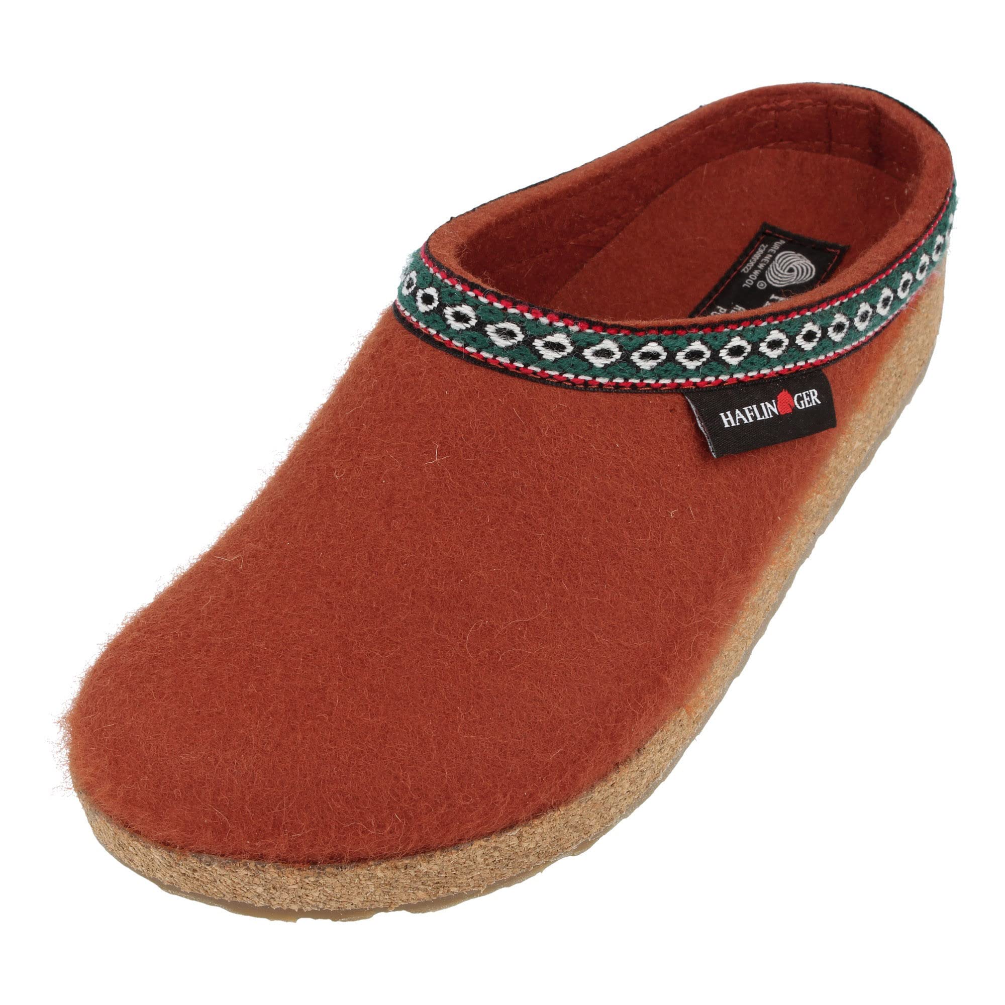 HAFLINGER Unisex-Adult Wool Felt House Slippers Mules - Cozy Indoor/Outdoor Comfort for Home, Office & Relaxation
